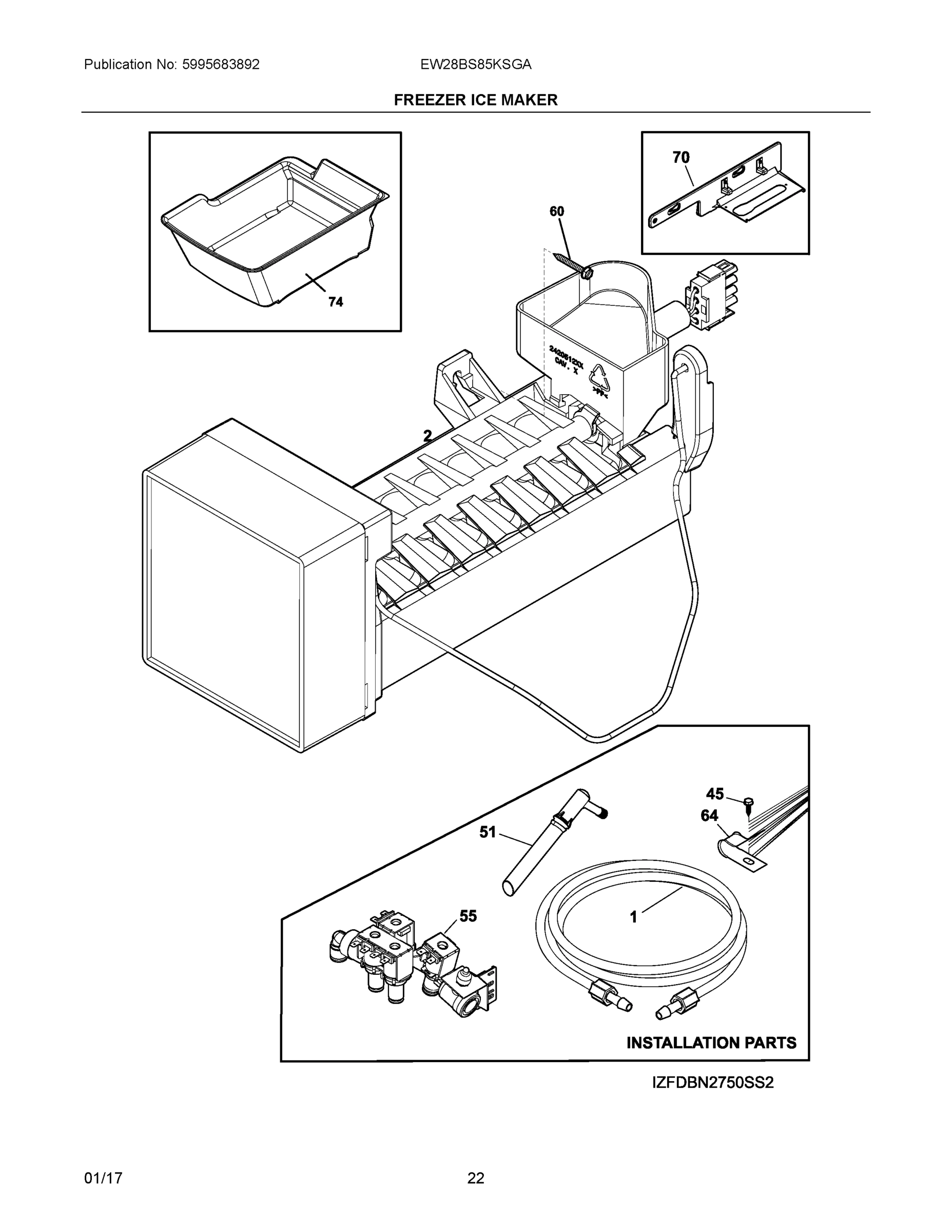 10 - FREEZER ICE MAKER