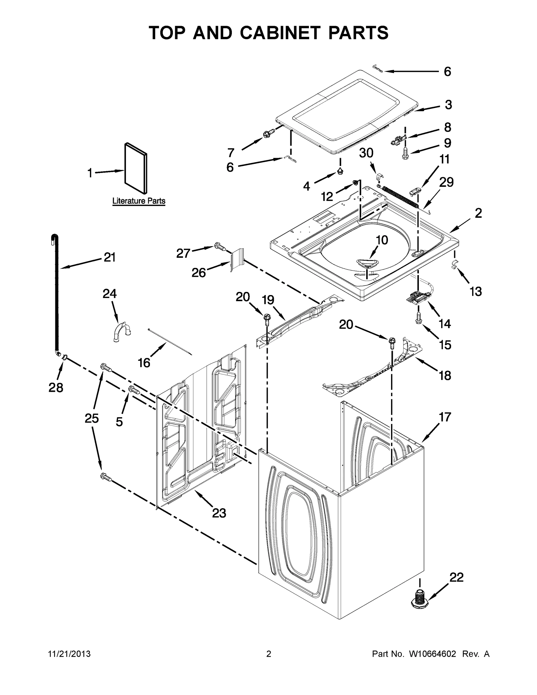 02 - TOP AND CABINET PARTS