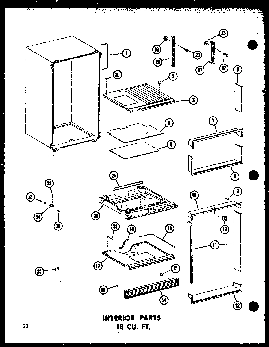 07 - INTERIOR PARTS 18 CU. FT.