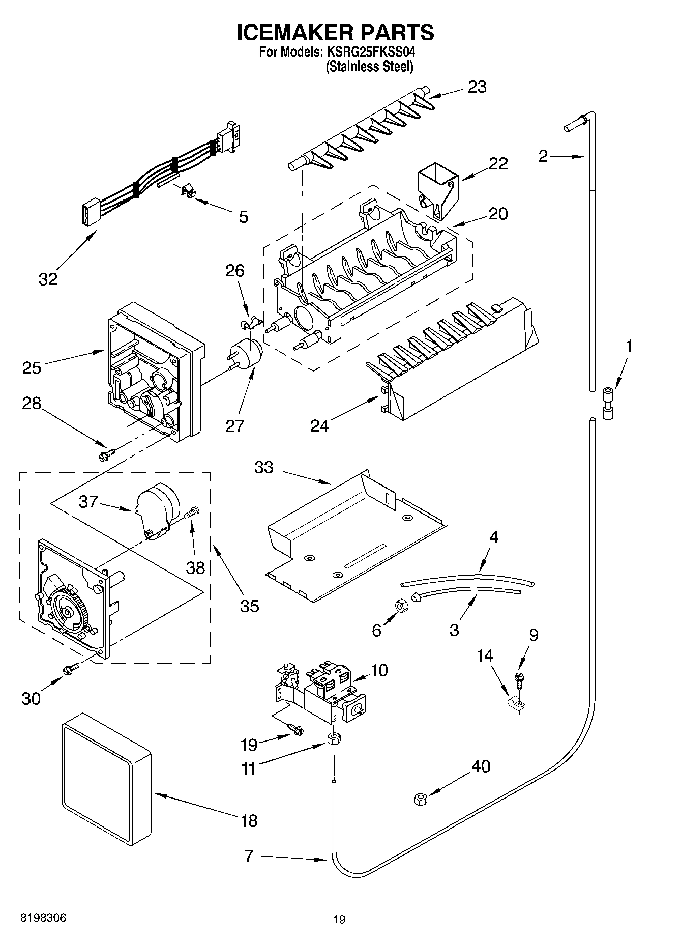 12 - ICEMAKER PARTS, PARTS NOT ILLUSTRATED