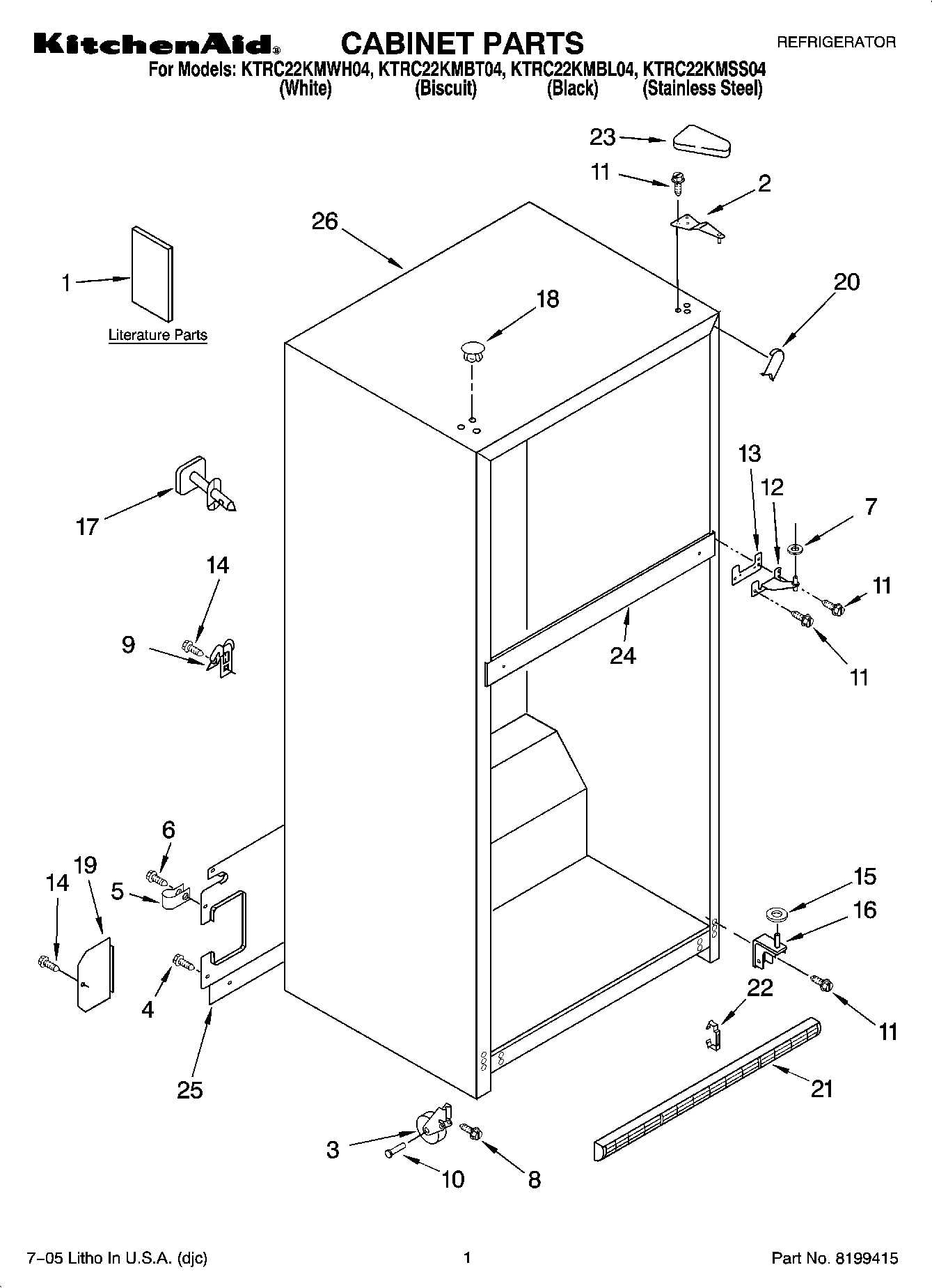 01 - CABINET PARTS