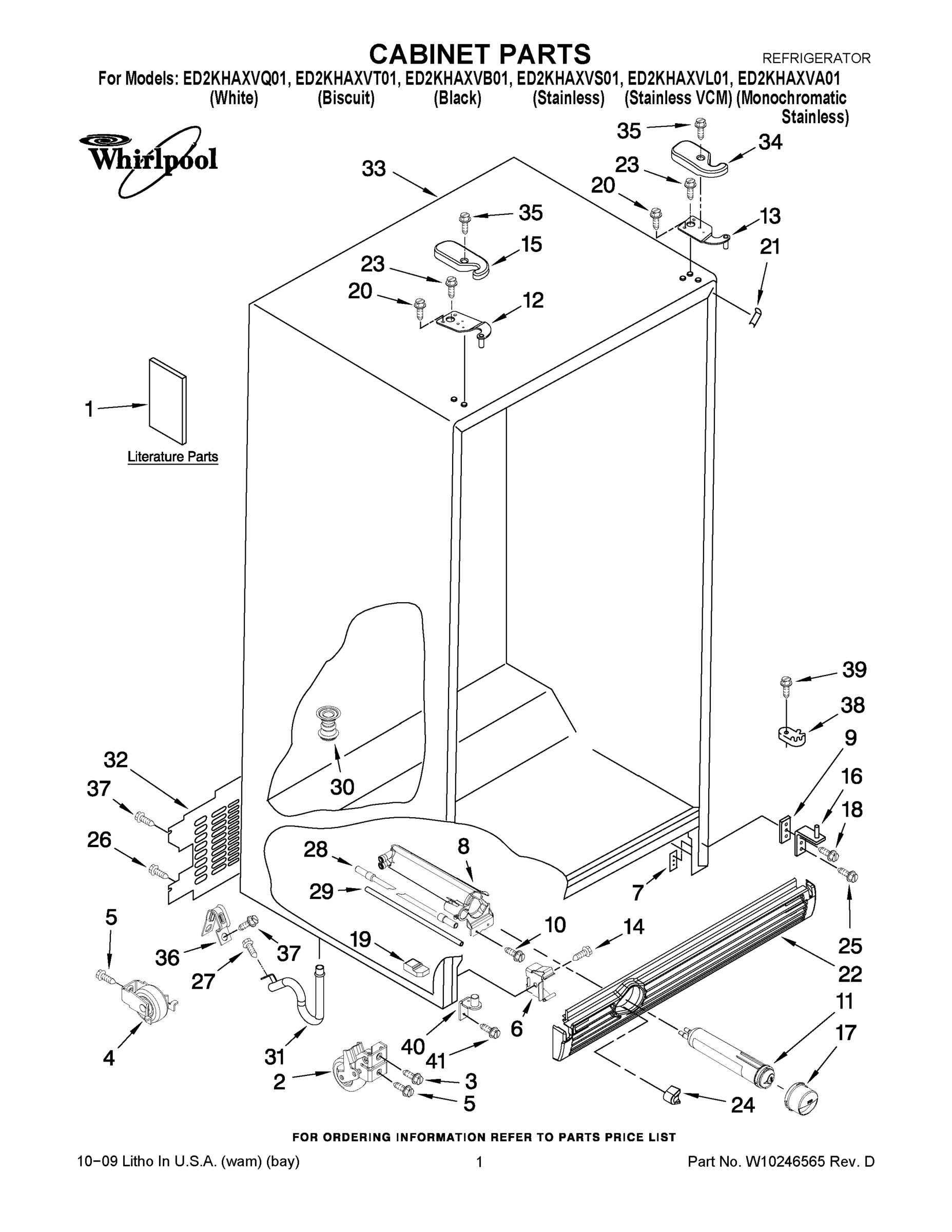 01 - CABINET PARTS