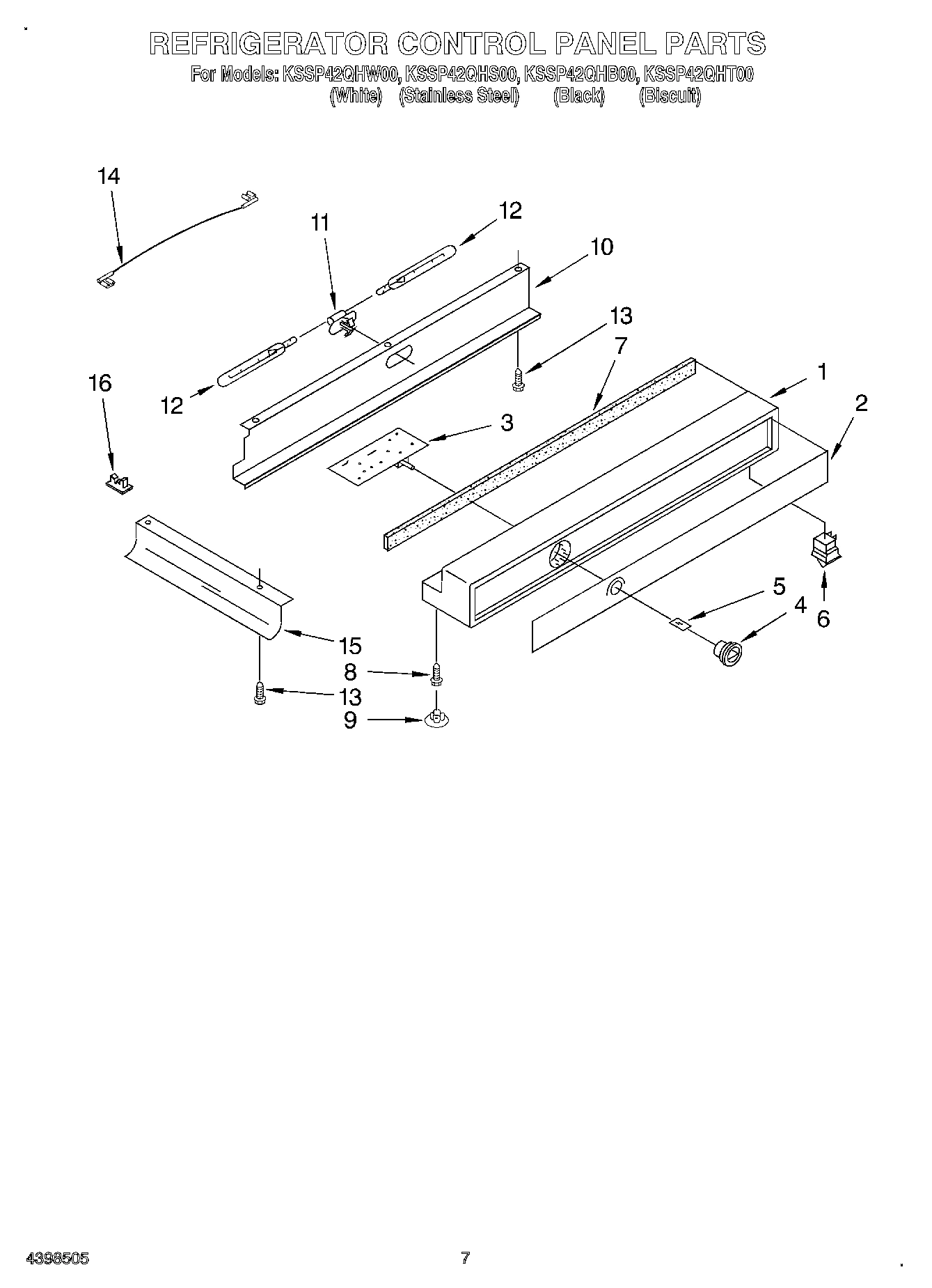 05 - REFRIGERATOR CONTROL PANEL