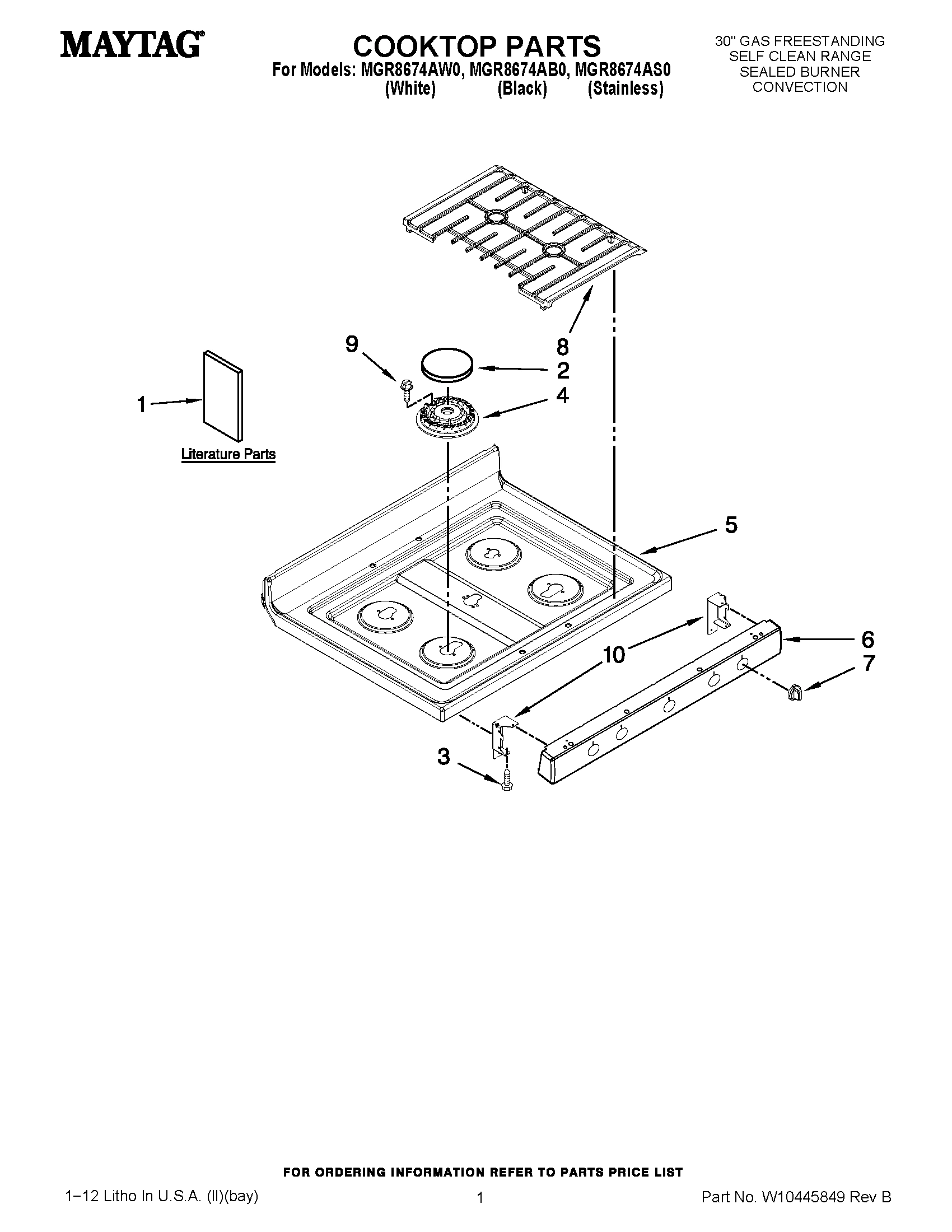 01 - COOKTOP PARTS