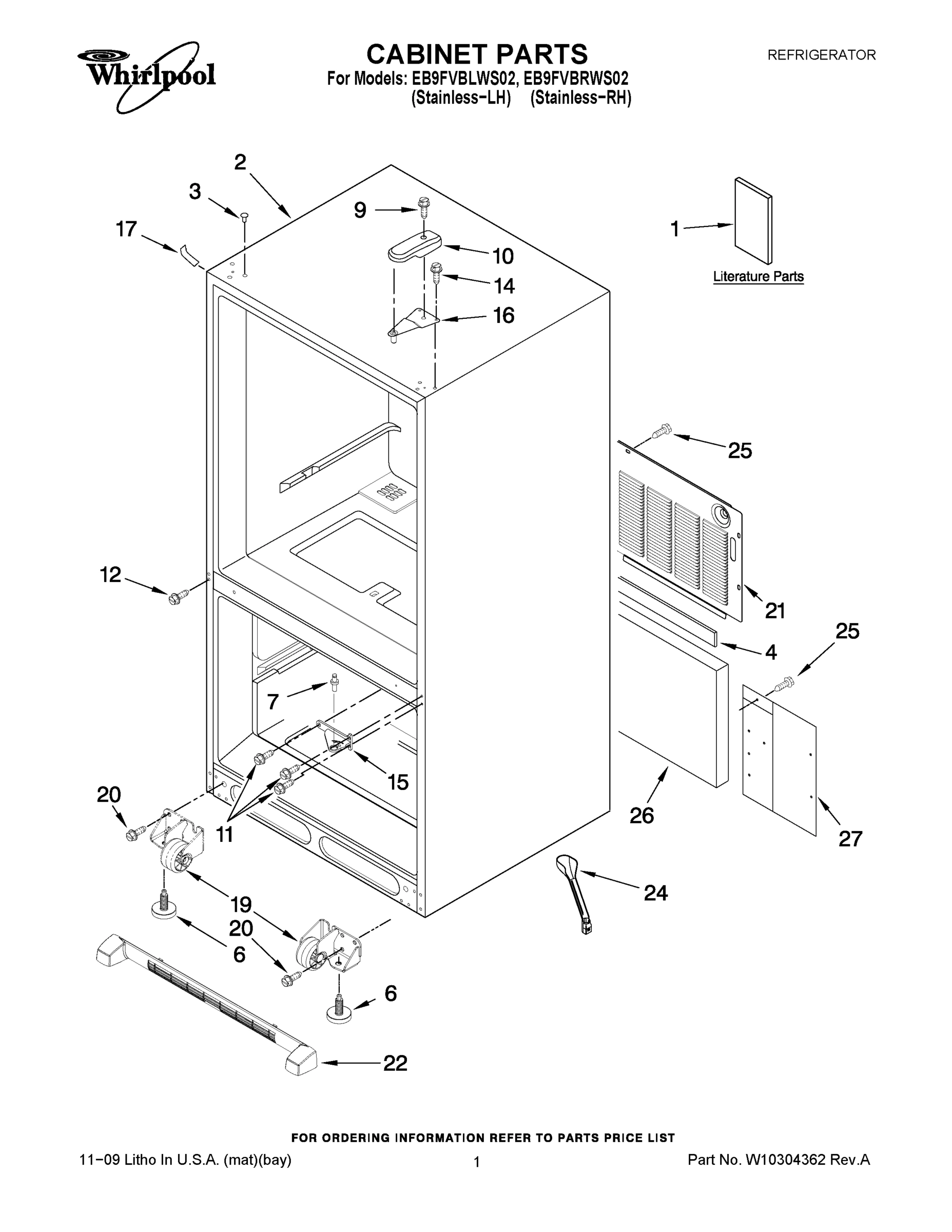 01 - CABINET PARTS