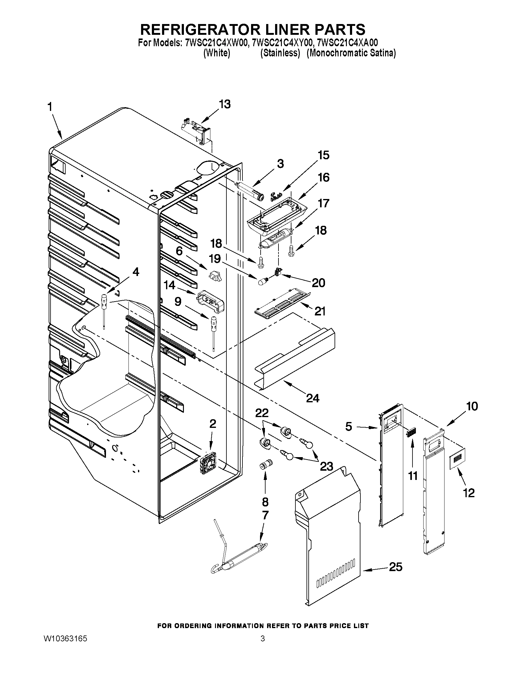 02 - REFRIGERATOR LINER PARTS