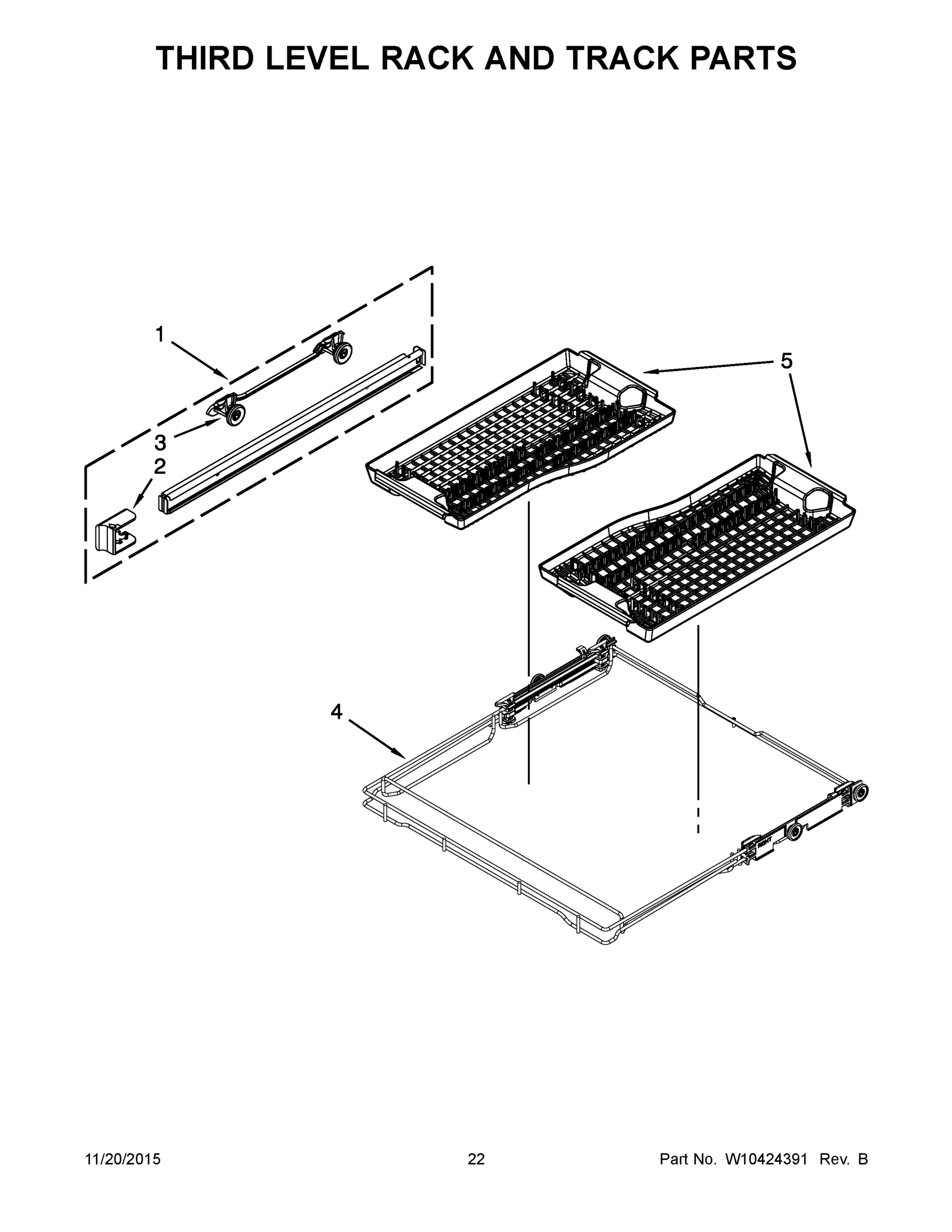 12 - THIRD LEVEL RACK AND TRACK PARTS