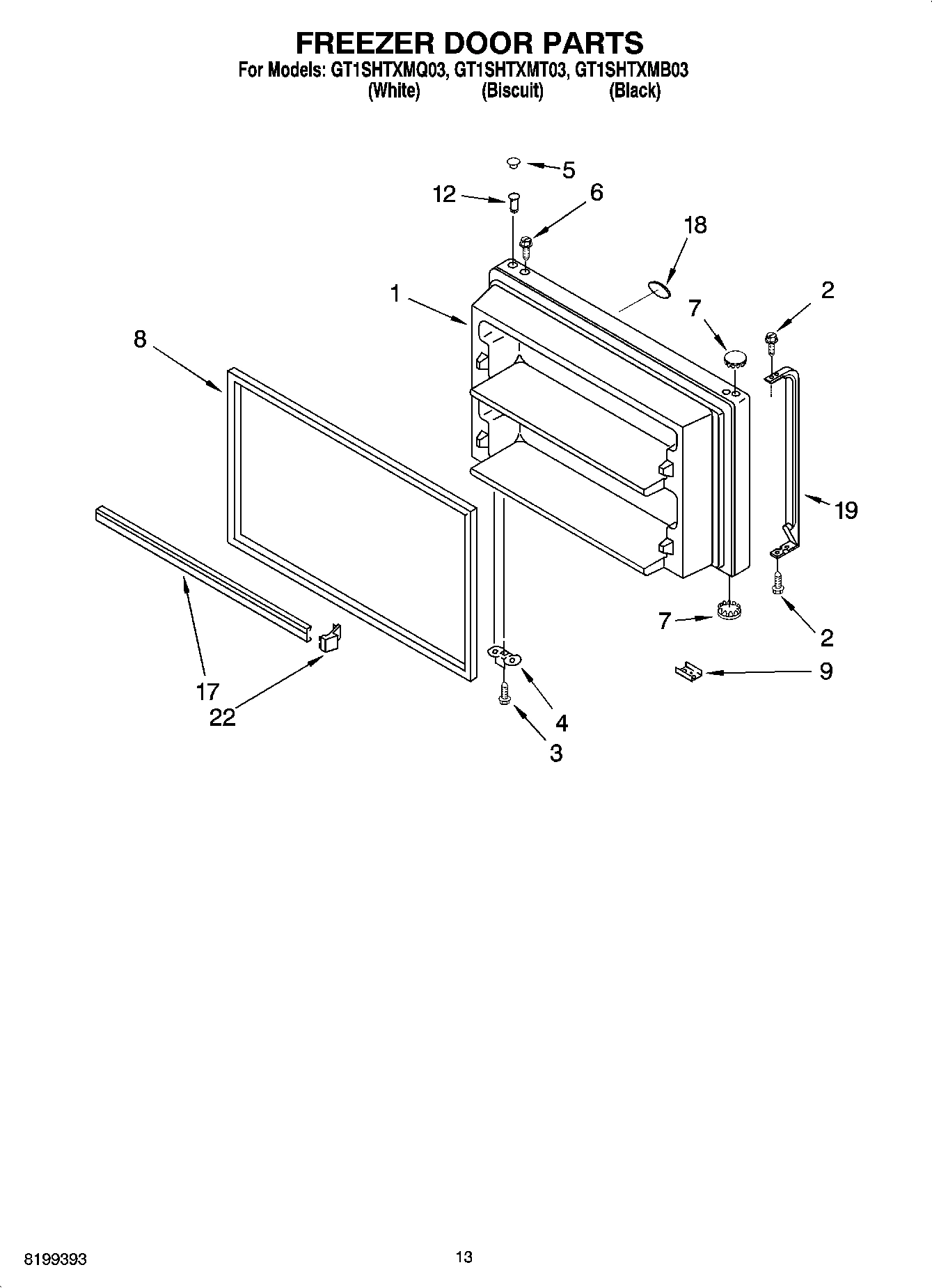 07 - FREEZER DOOR PARTS