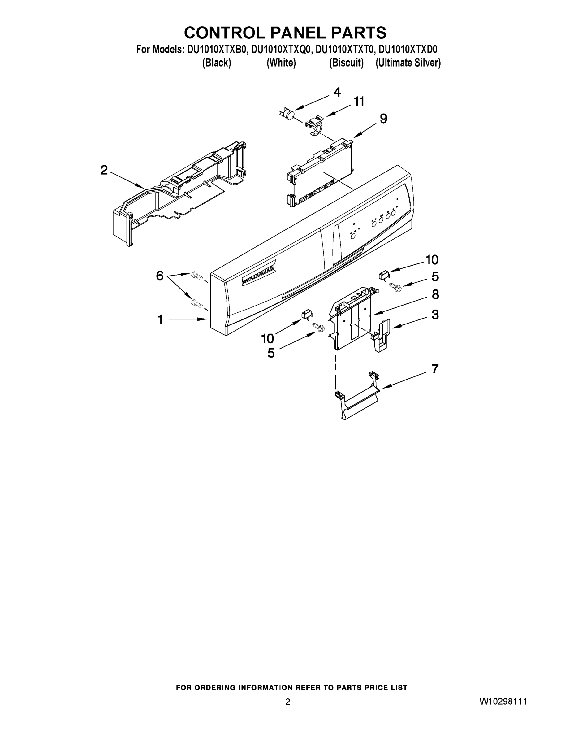 02 - CONTROL PANEL PARTS