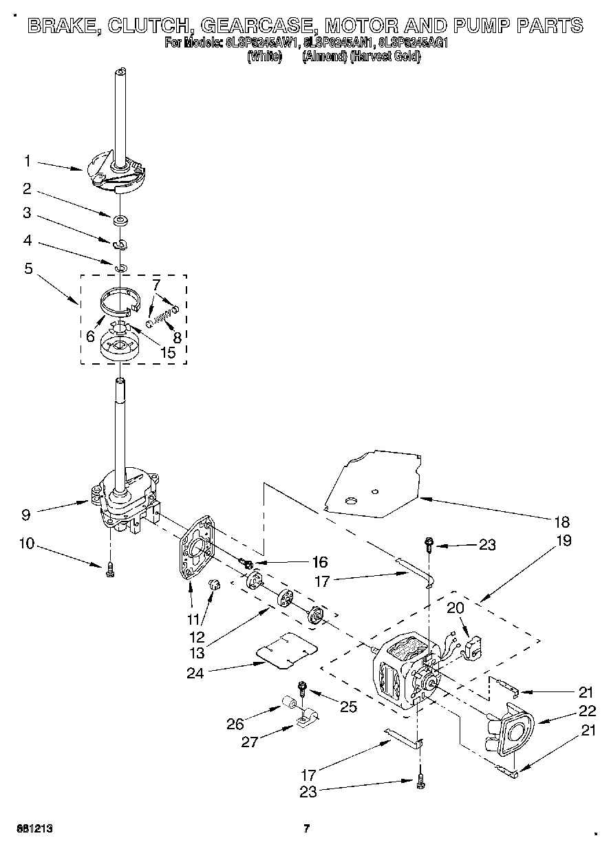 05 - BRAKE, CLUTCH, GEARCASE, MOTOR & PUMP