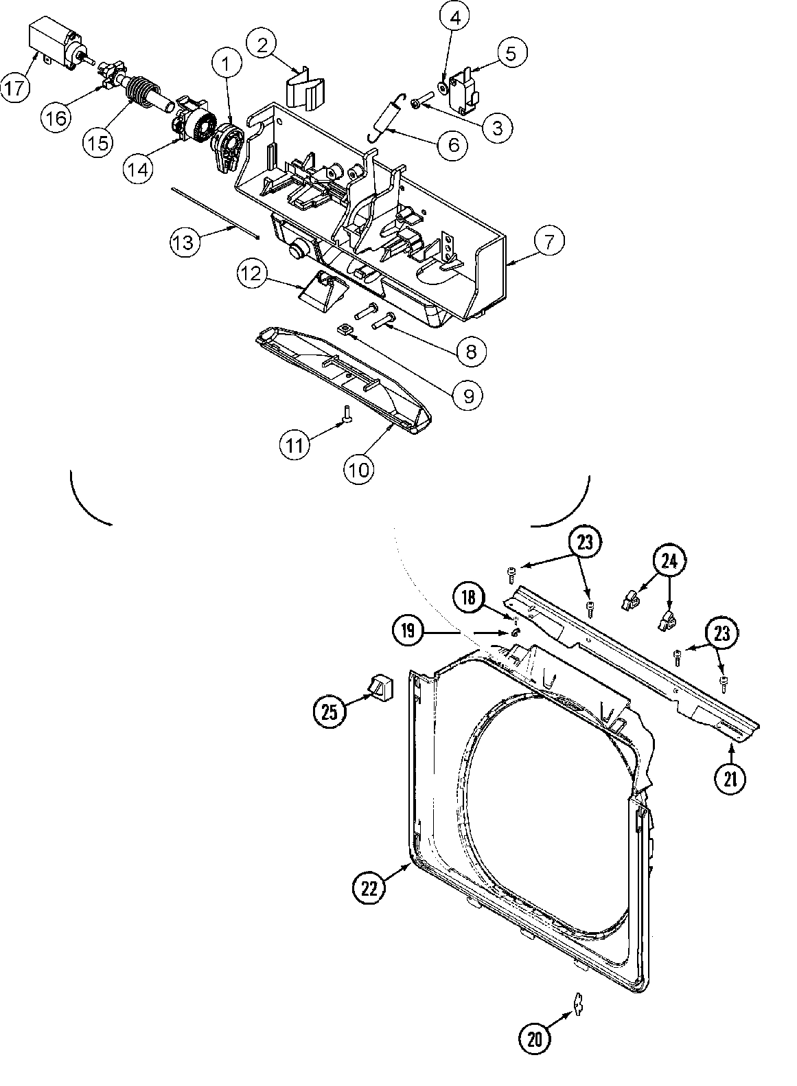 05 - DOOR SHROUD & DOOR LATCH ASSEMBLY