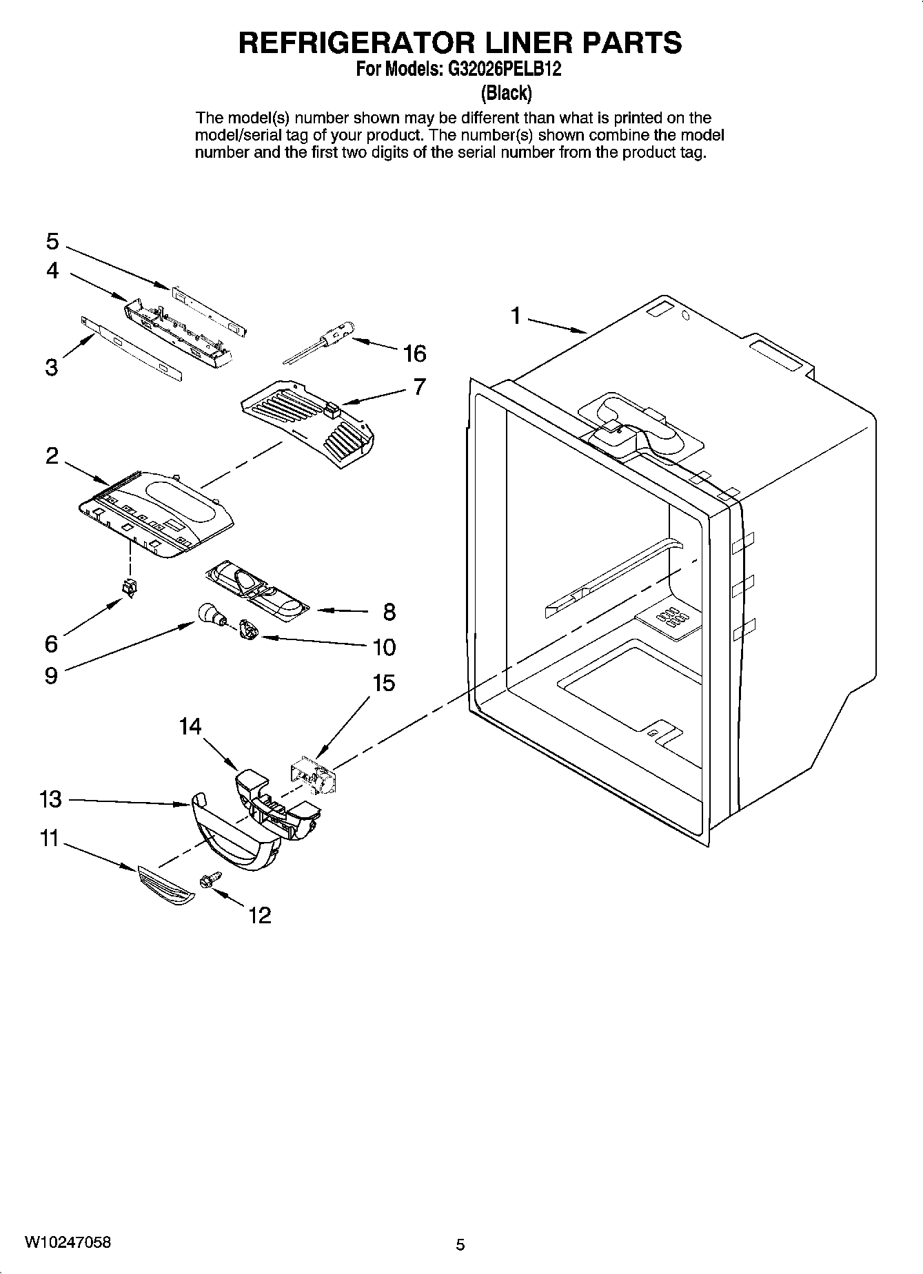 03 - REFRIGERATOR LINER PARTS