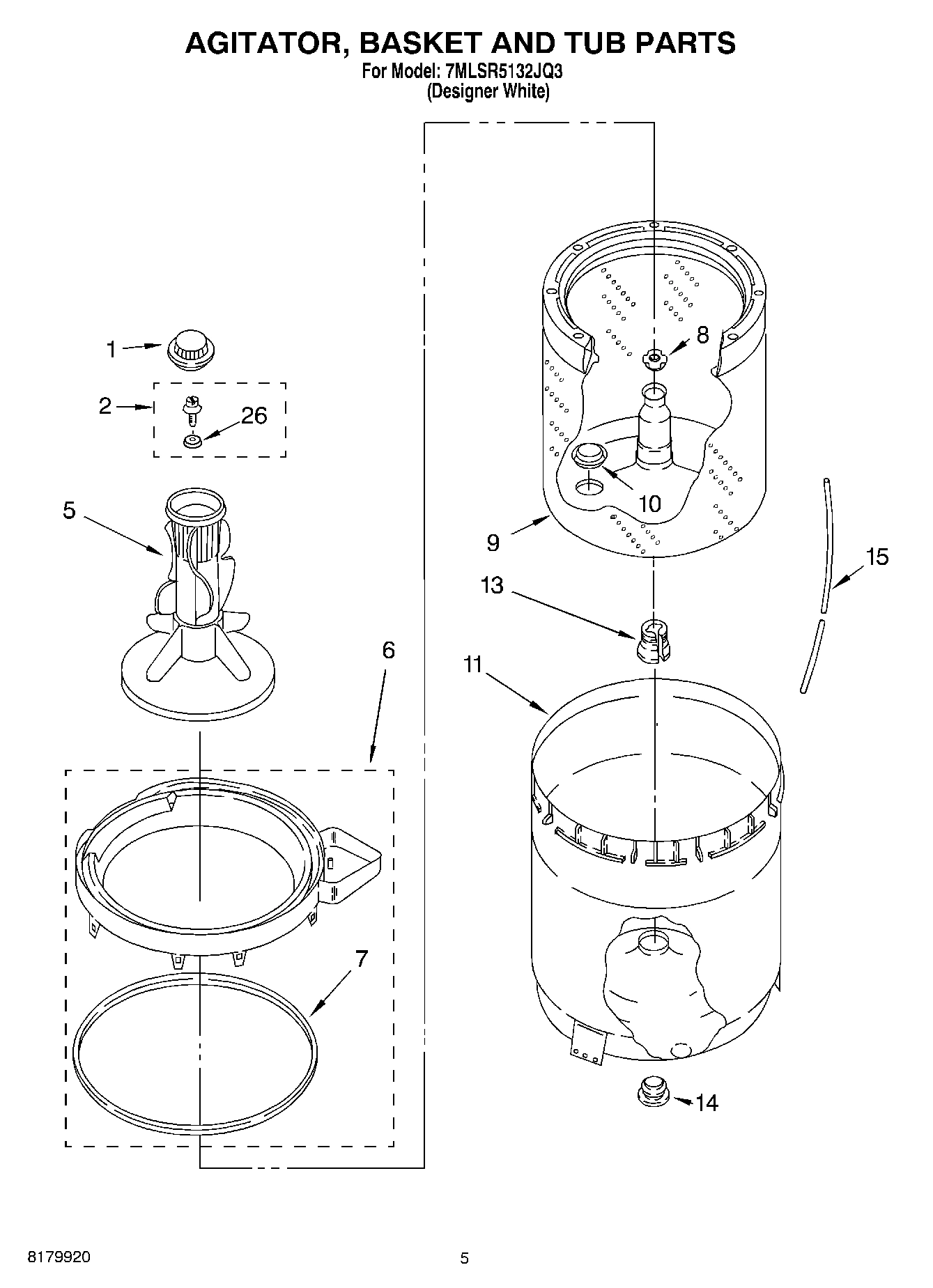 03 - AGITATOR, BASKET AND TUB