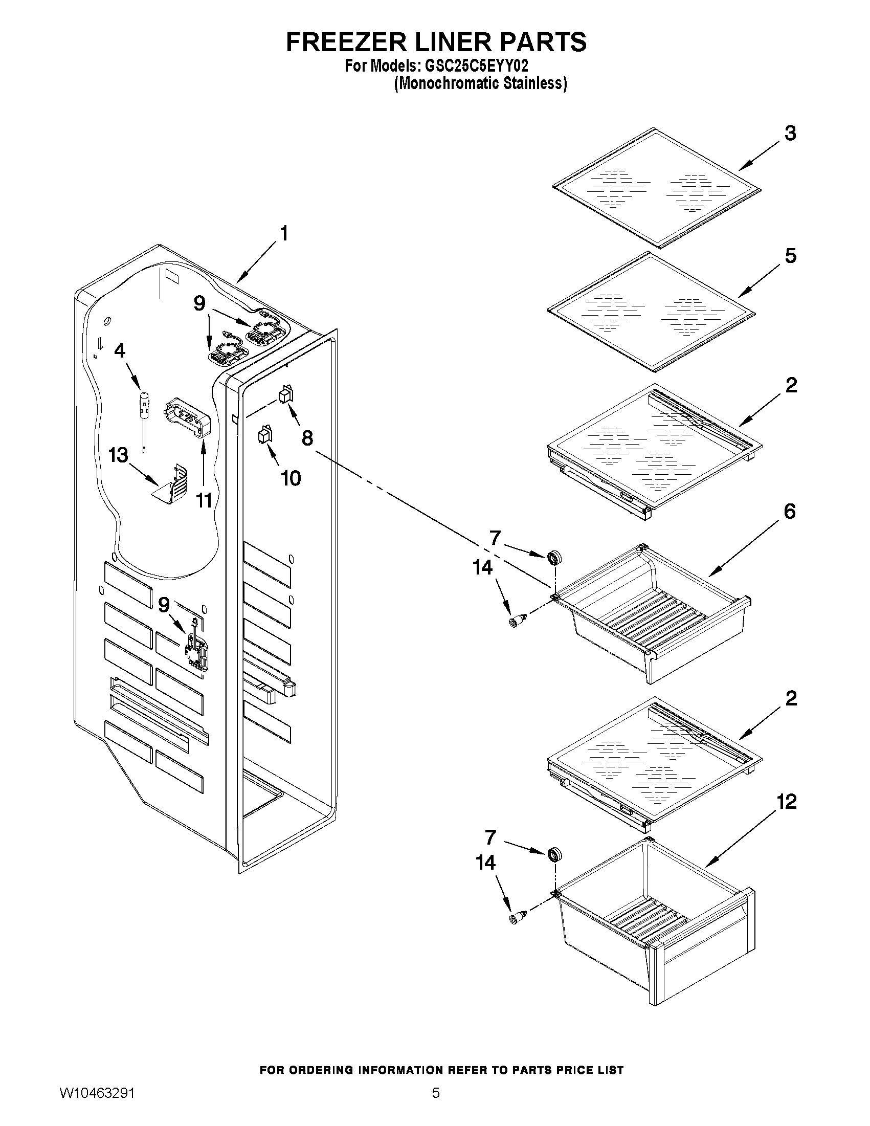 04 - FREEZER LINER PARTS