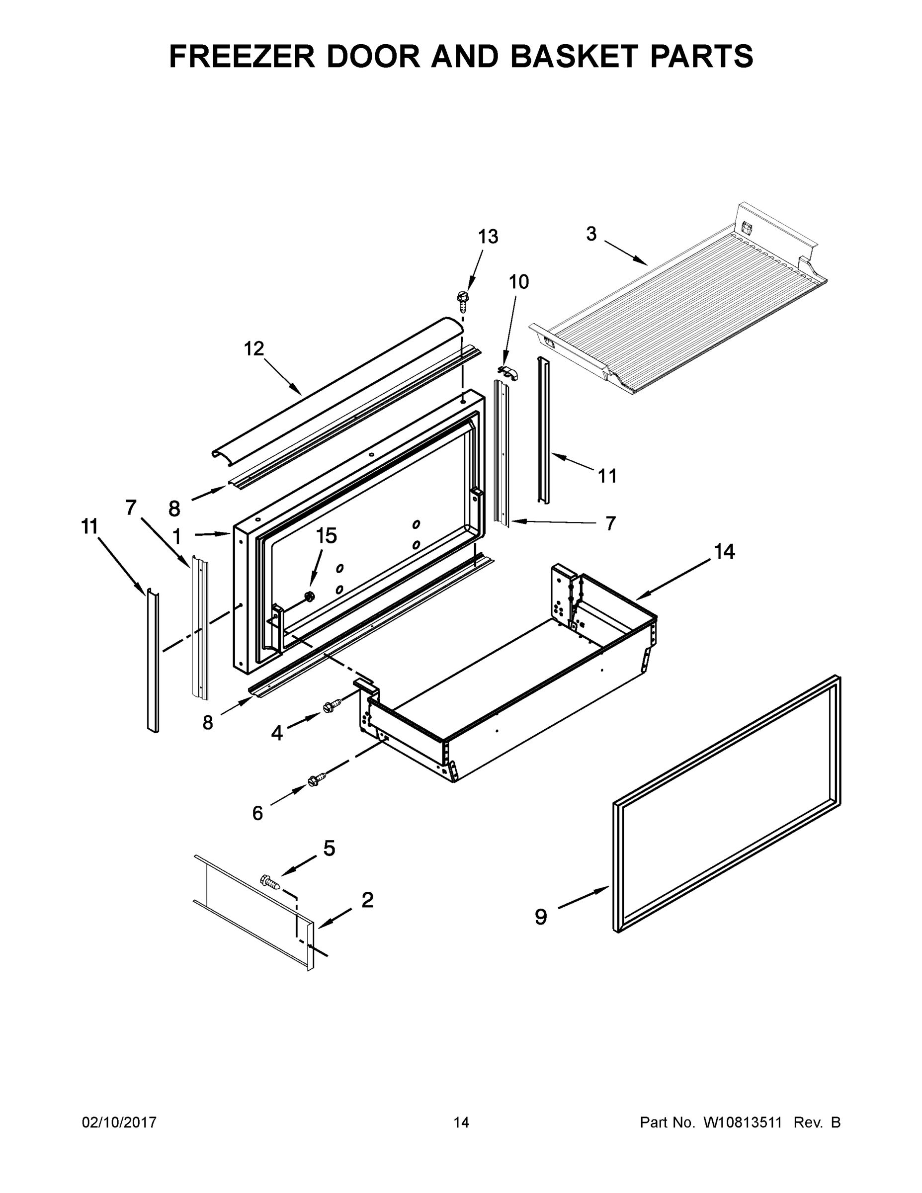 08 - FREEZER DOOR AND BASKET PARTS
