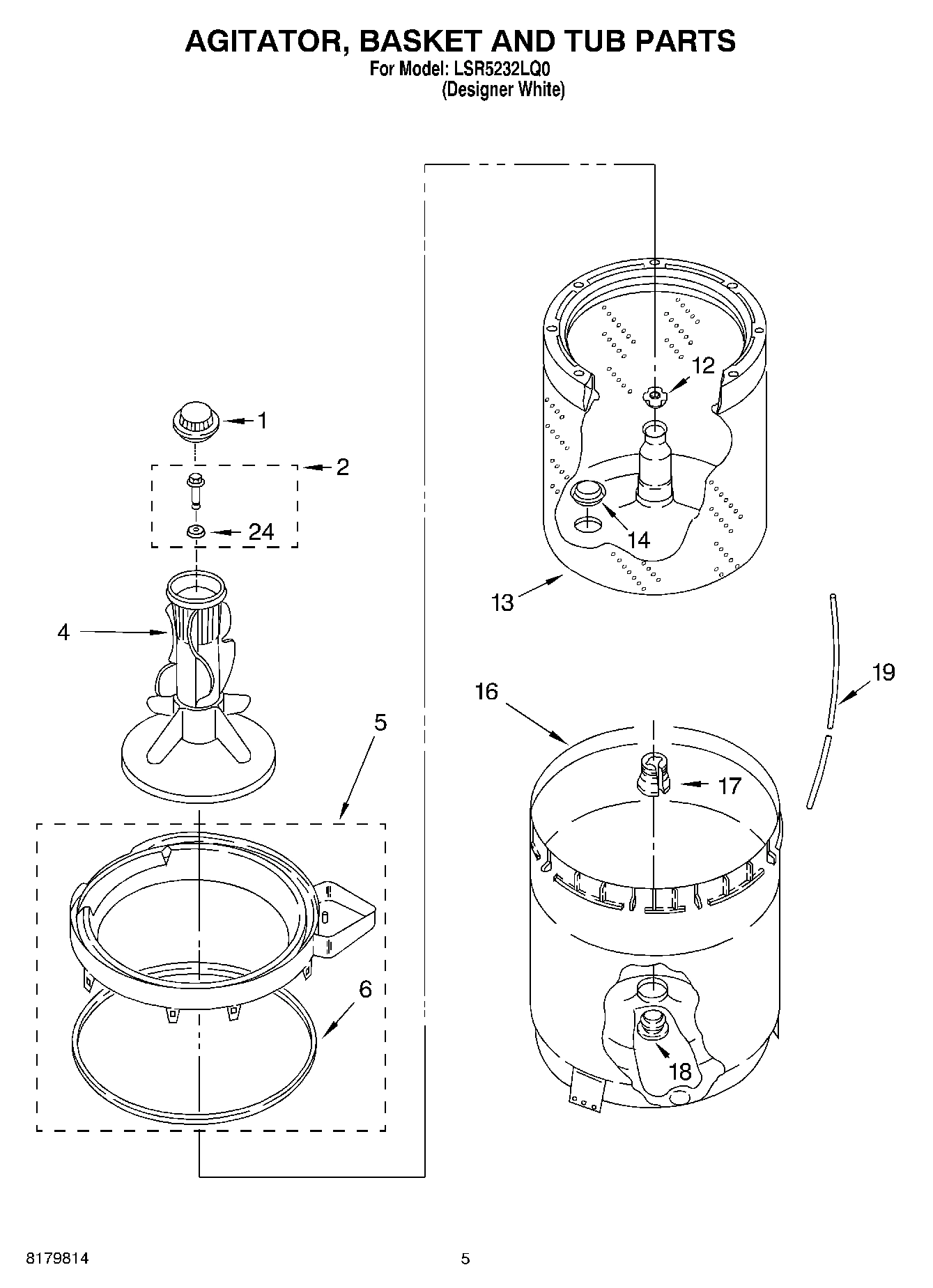 03 - AGITATOR, BASKET AND TUB