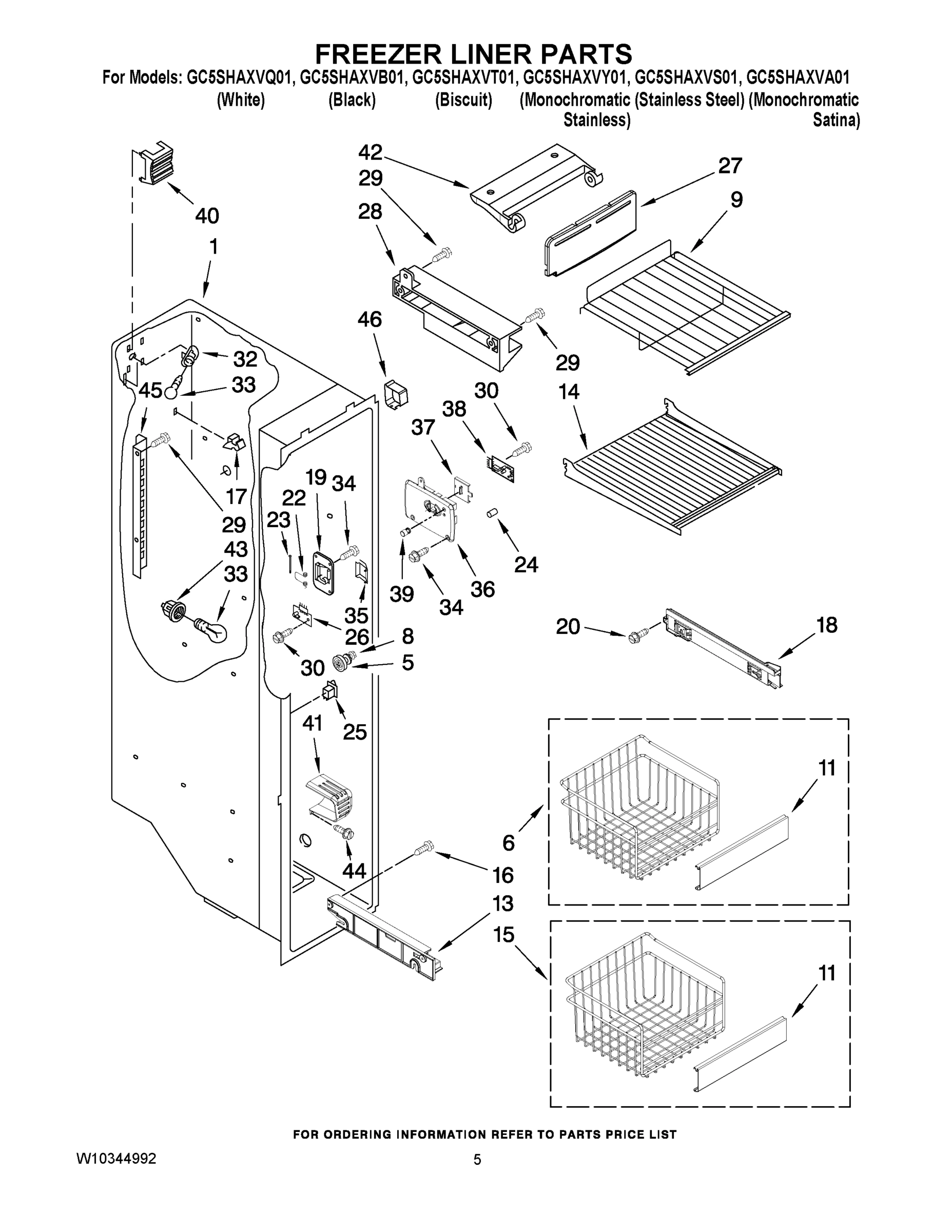 04 - FREEZER LINER PARTS