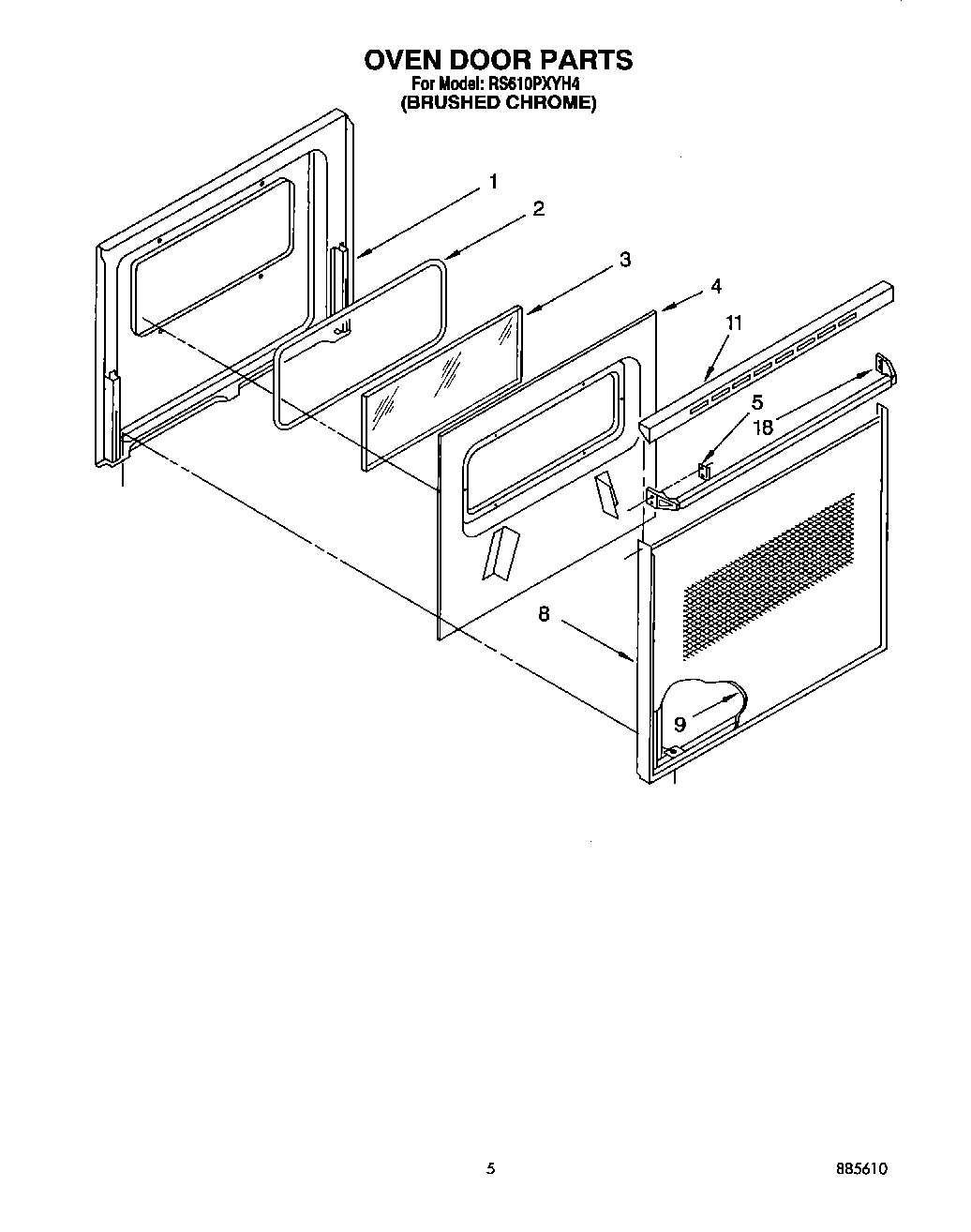 04 - OVEN DOOR, OPTIONAL