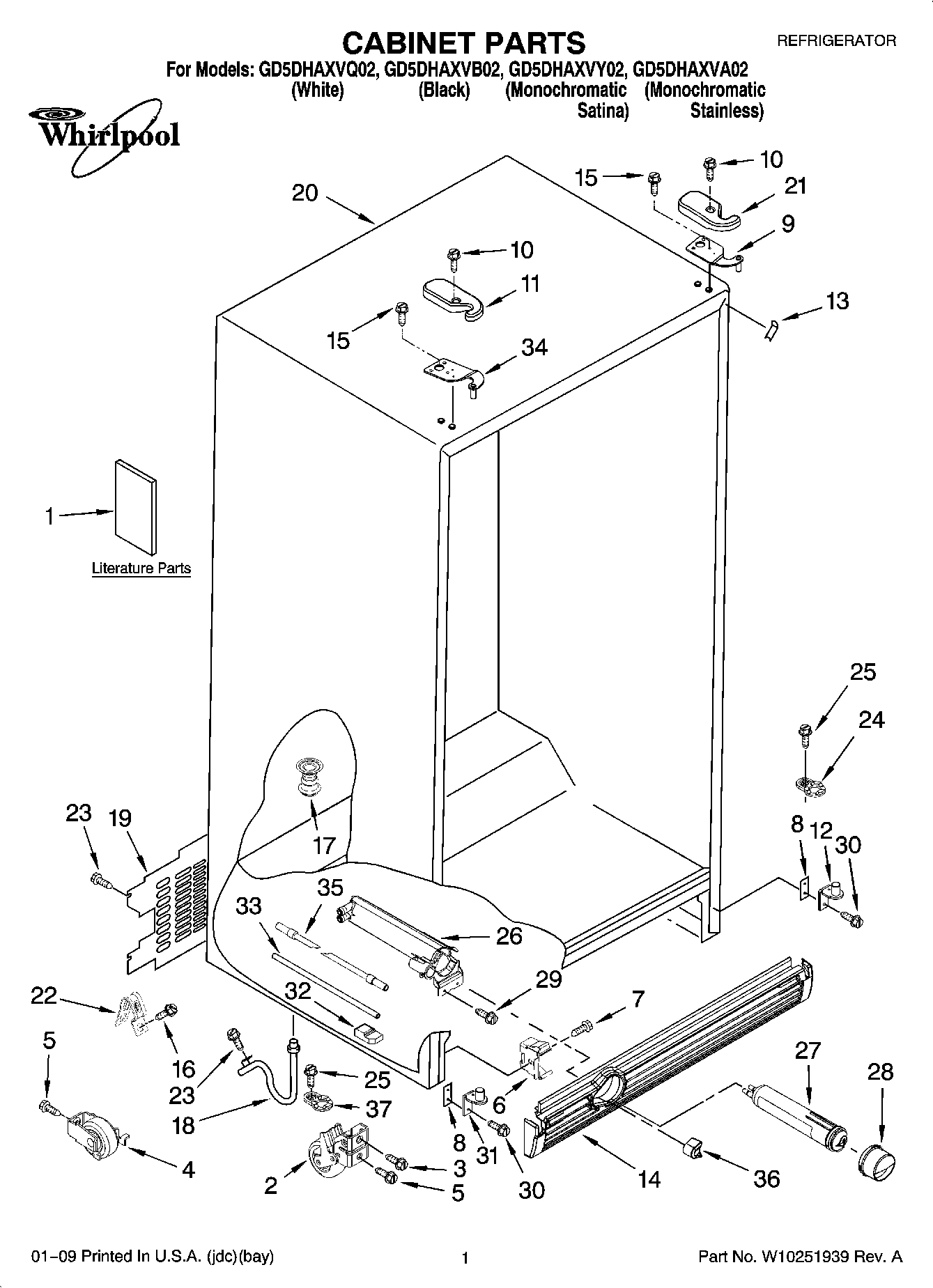 01 - CABINET PARTS