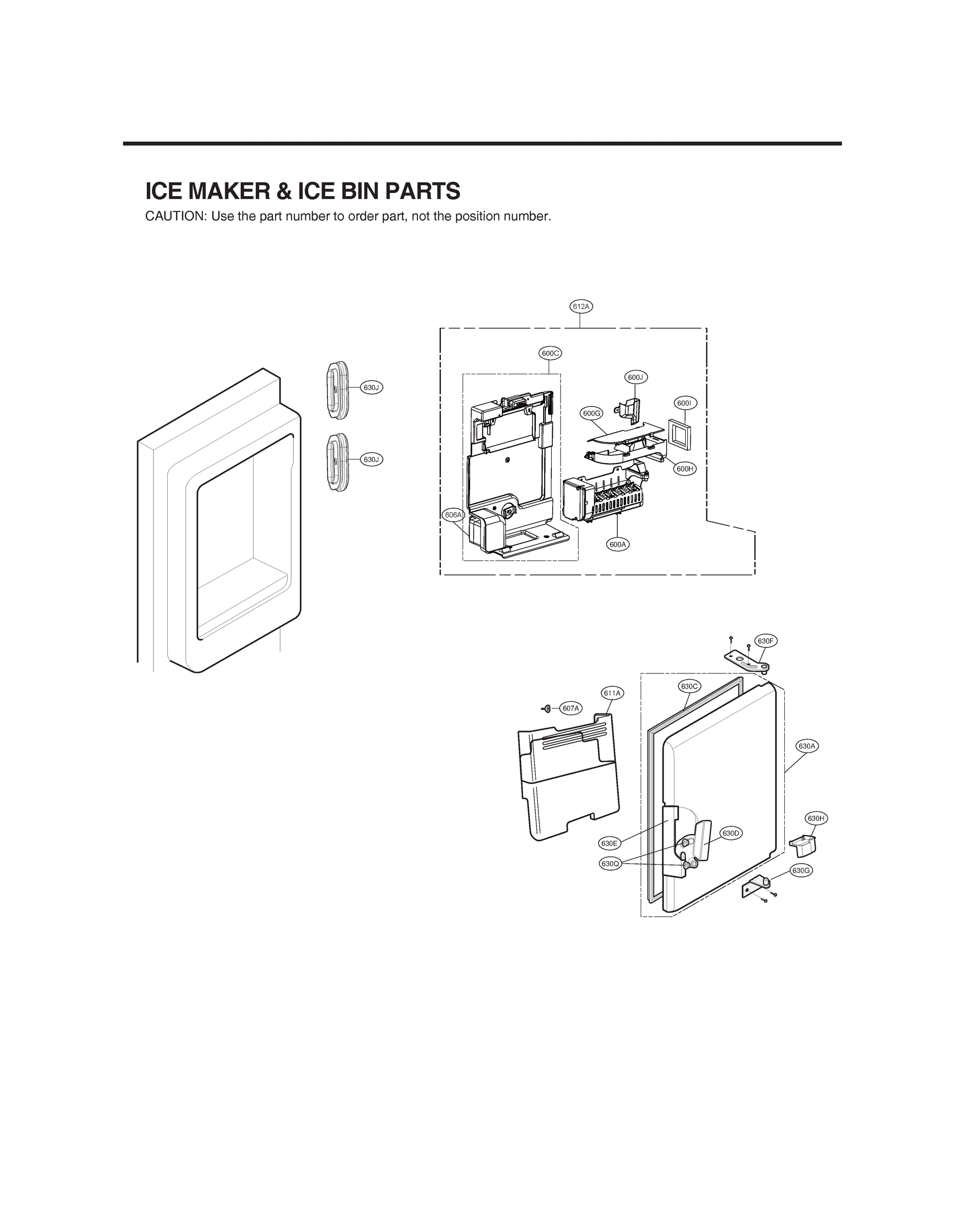 ICE MAKER & ICE BIN PARTS