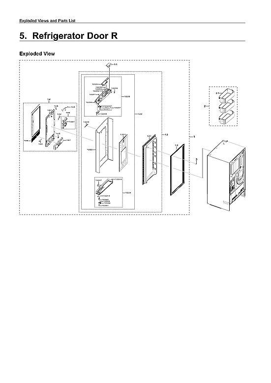 RIGHT REFRIGERATOR DOOR ASSY