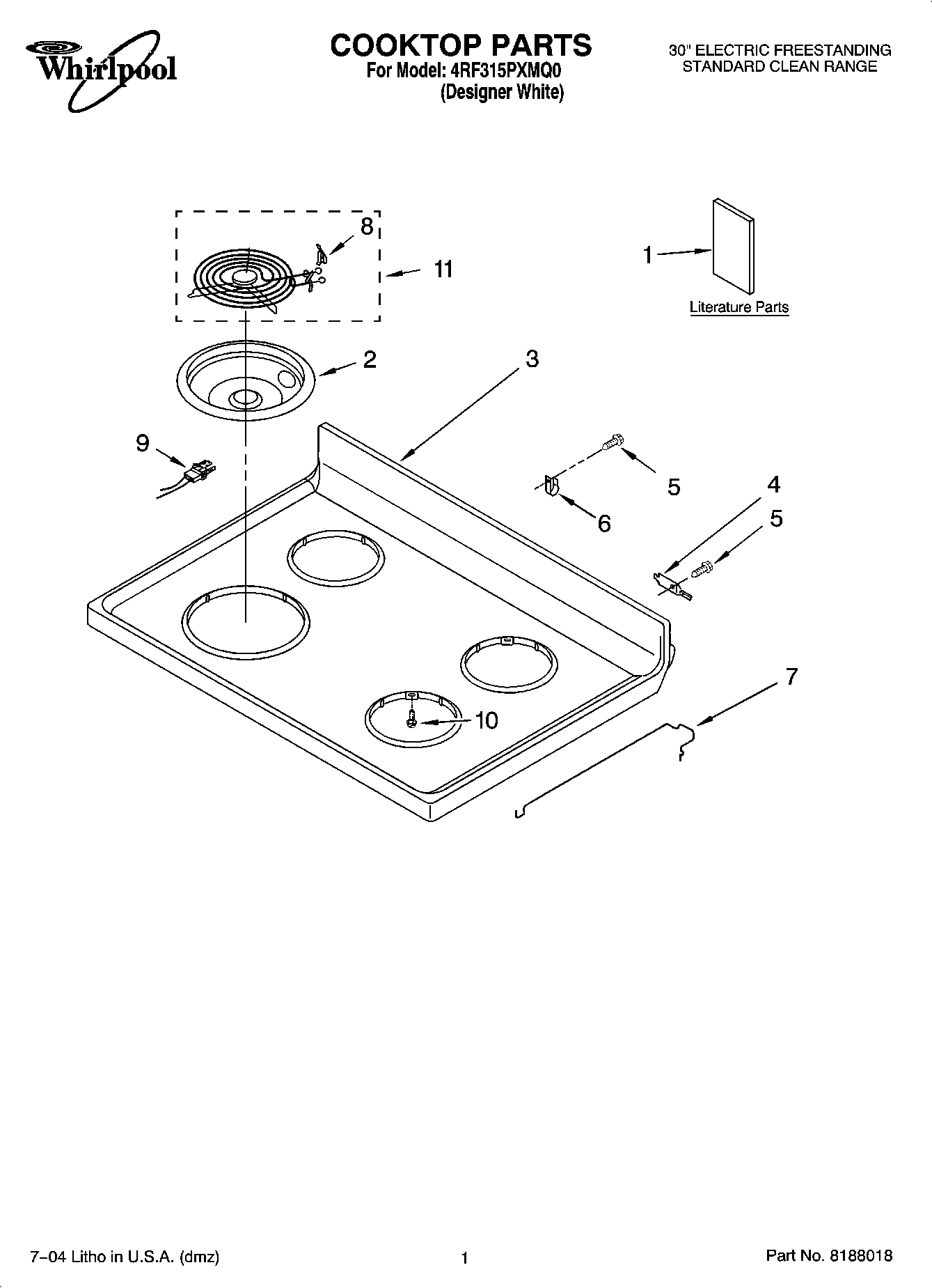01 - COOKTOP PARTS