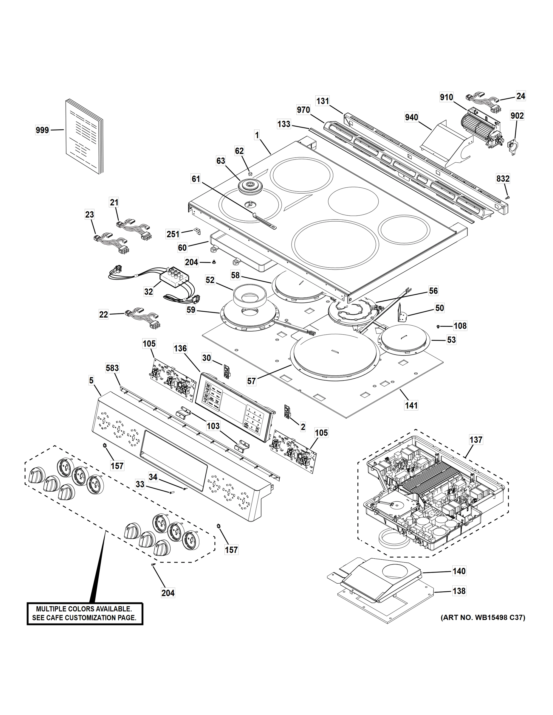 CONTROL PANEL & COOKTOP