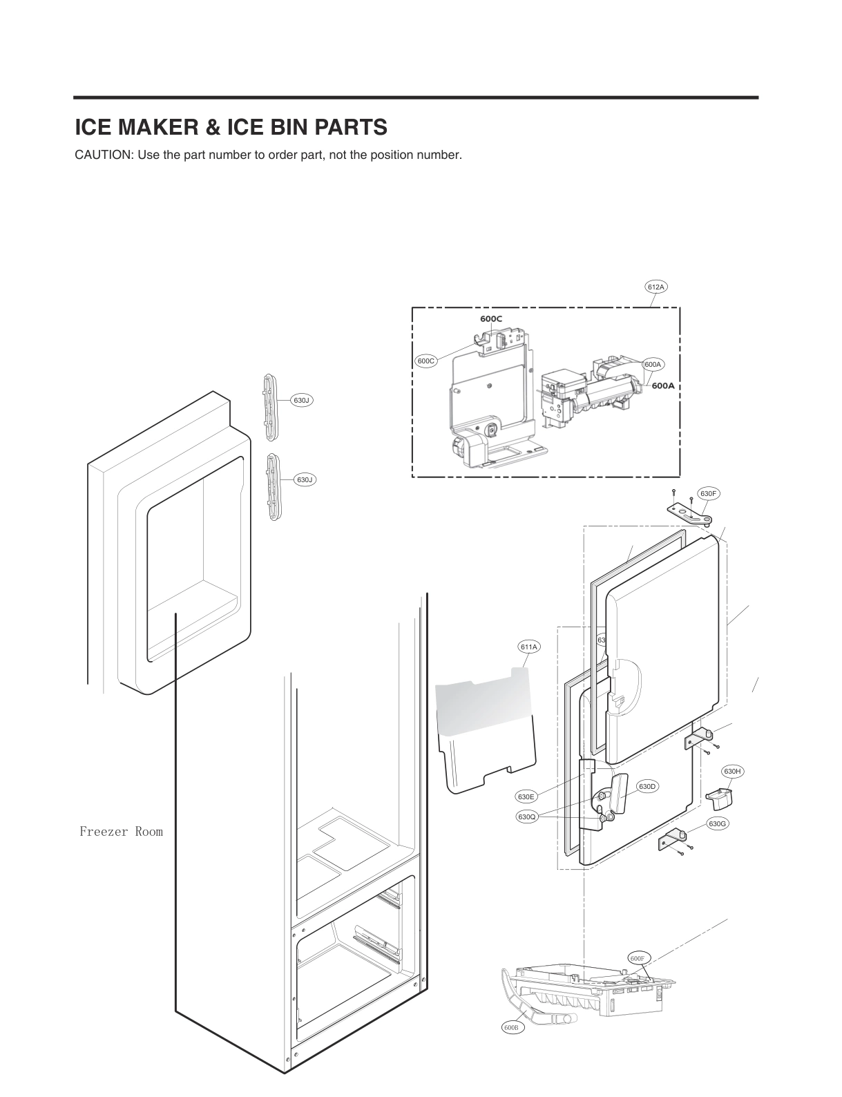 ICE MAKER & ICE BIN PARTS