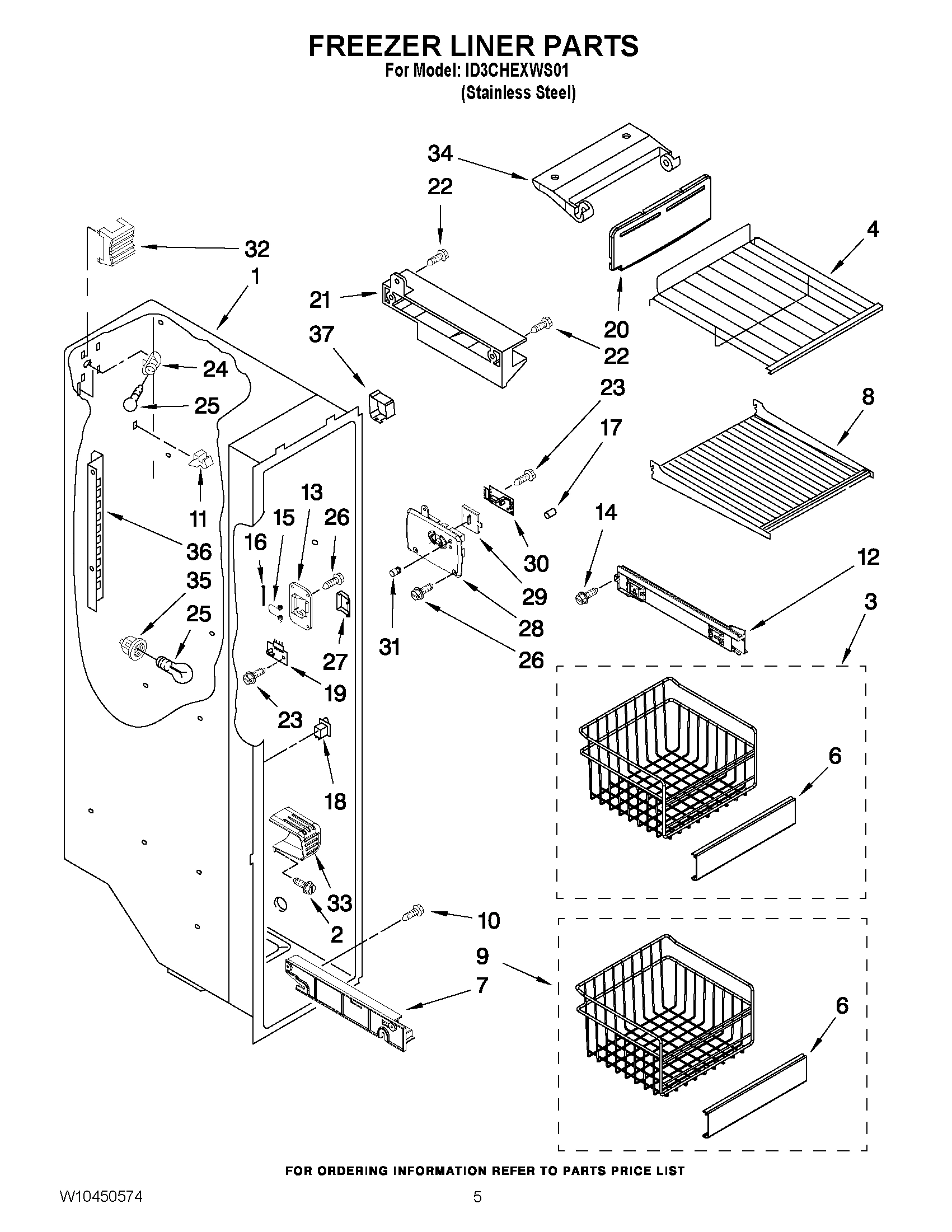 04 - FREEZER LINER PARTS