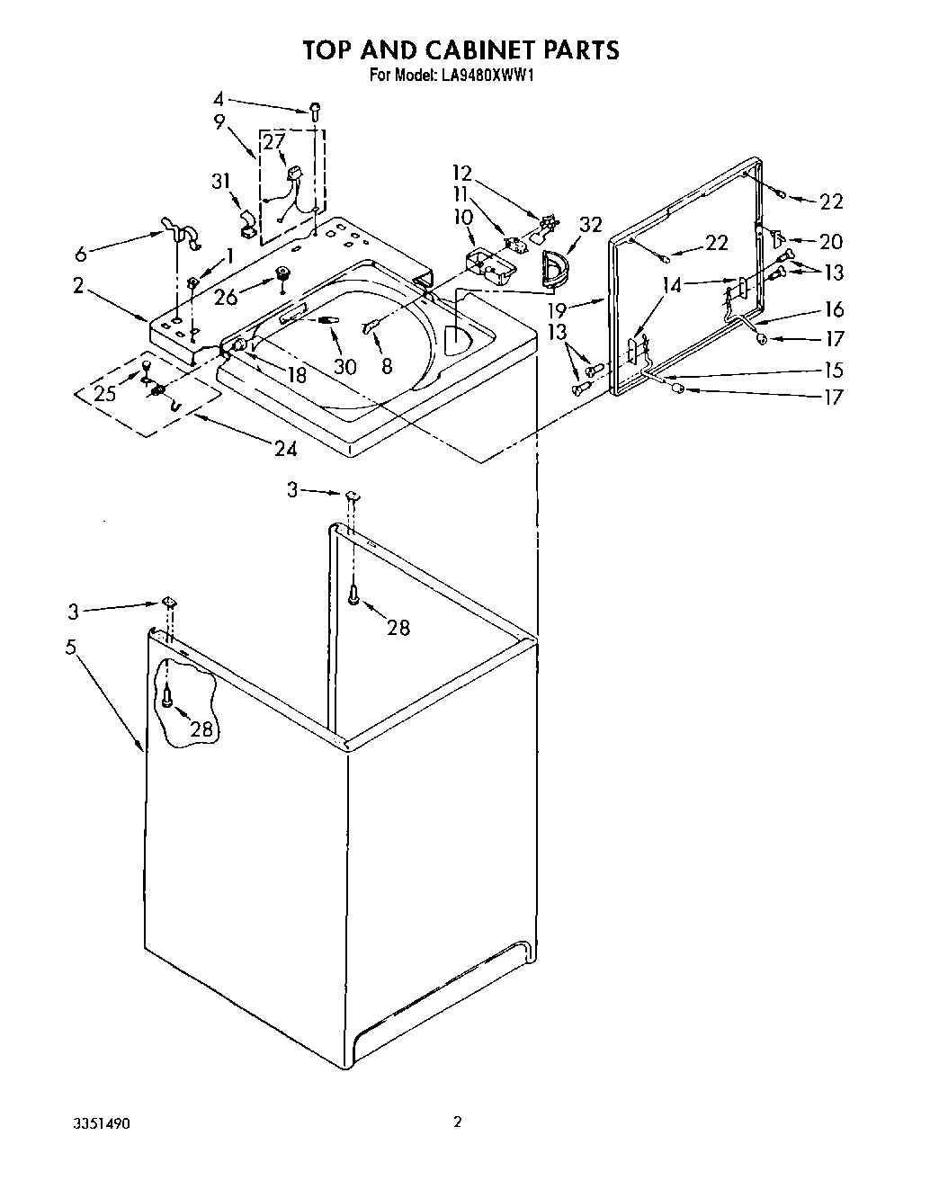 02 - TOP AND CABINET, LIT/OPTIONAL