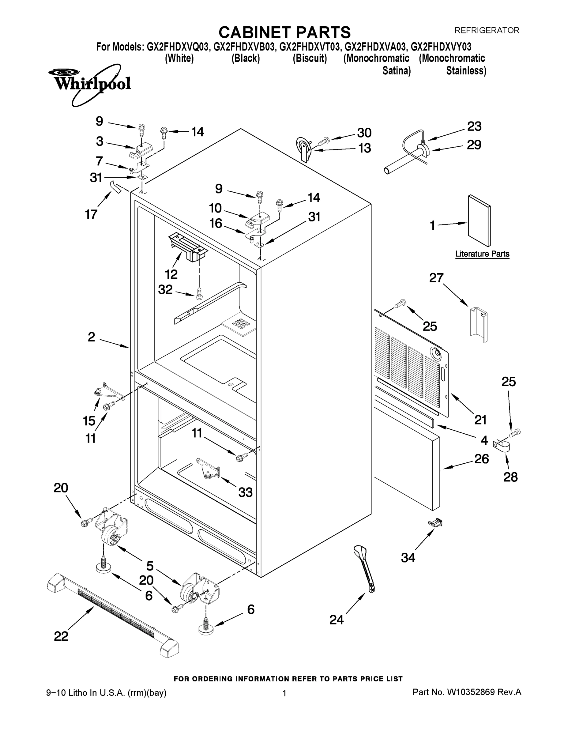 01 - CABINET PARTS