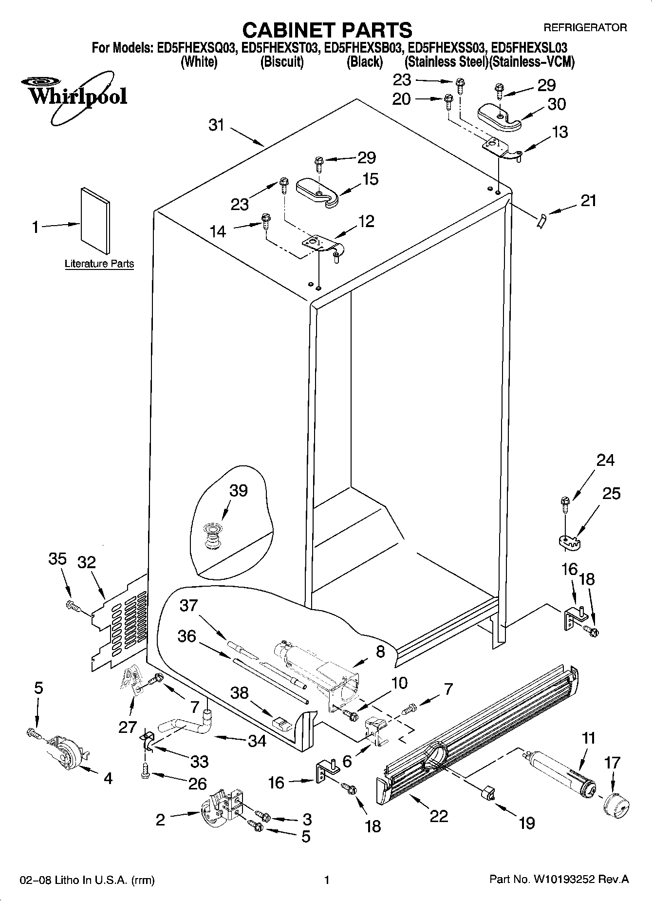 01 - CABINET PARTS