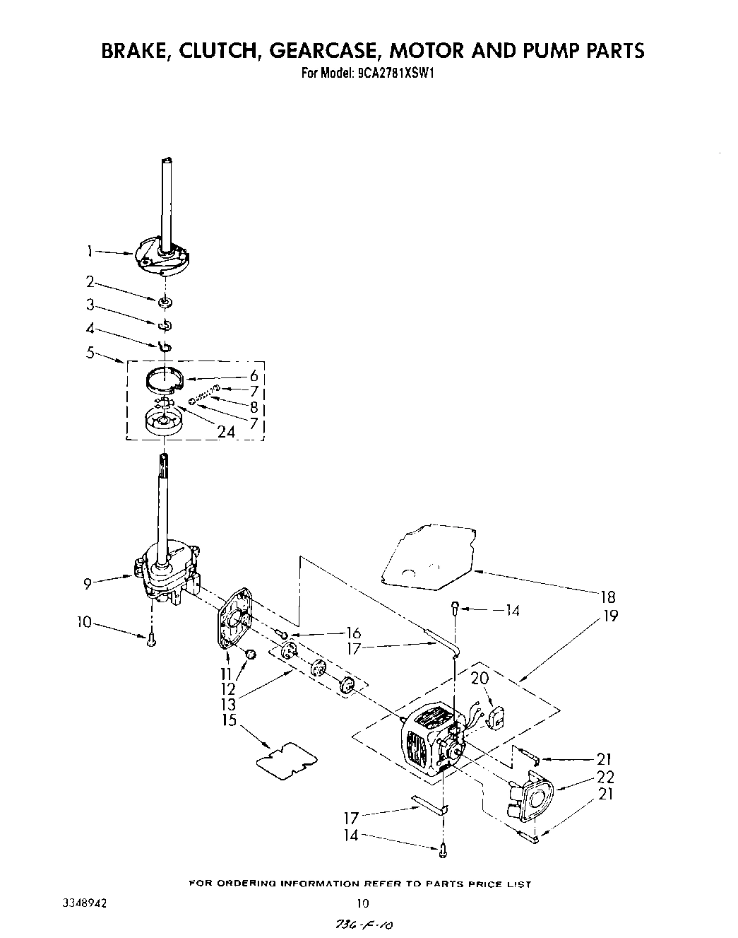 08 - BRAKE, CLUTCH, GEARCASE, MOTOR AND PUMP