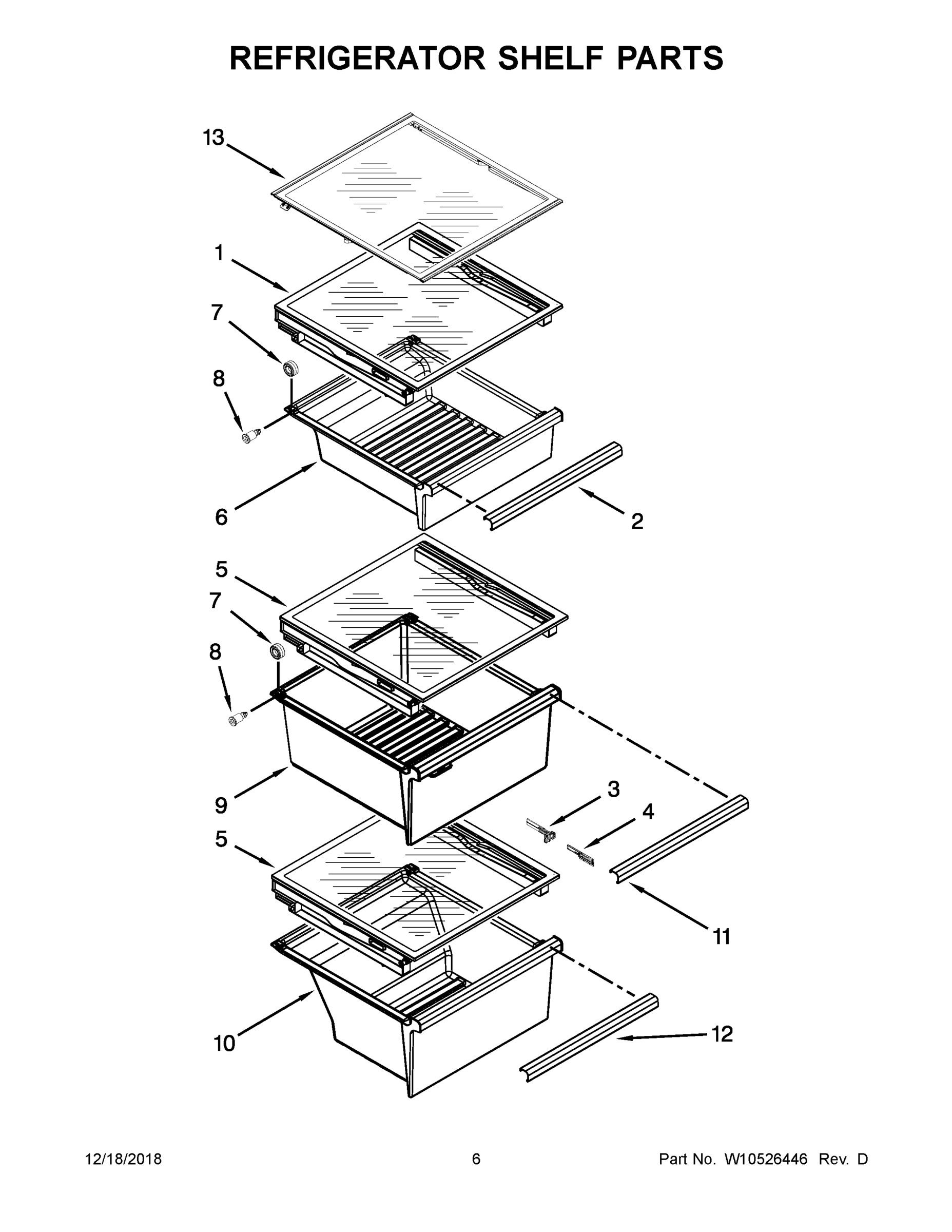 04 - REFRIGERATOR SHELF PARTS