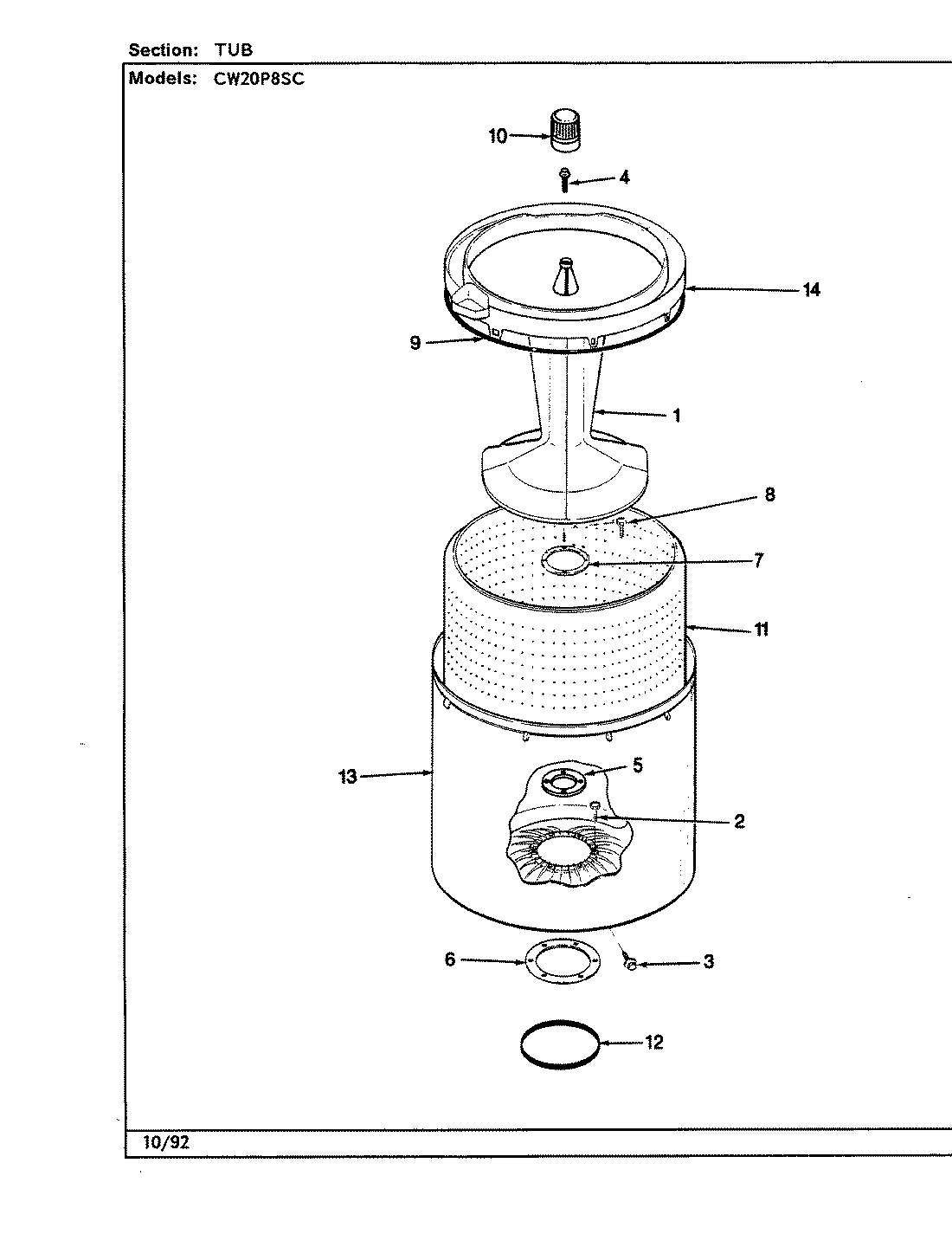 12 - TUB (CW20P8xSC)(REV. A-E)