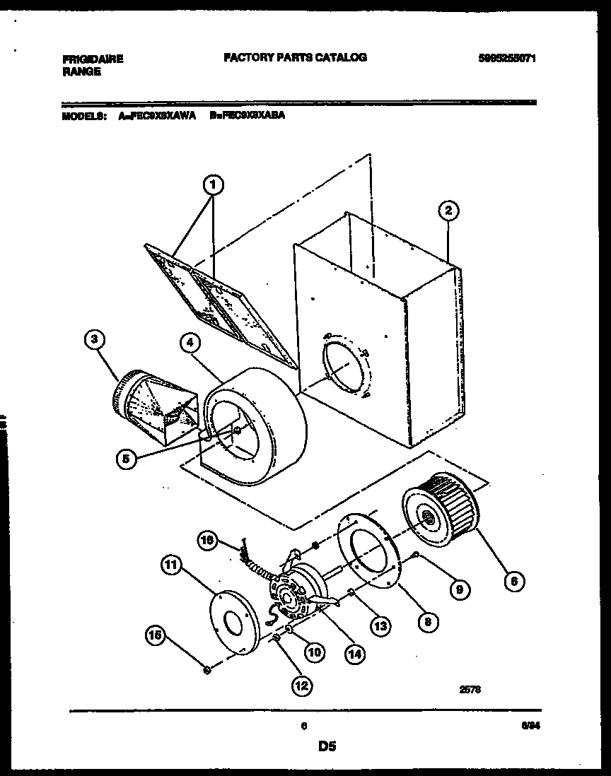 04 - MOTOR AND BLOWER HOUSING PARTS