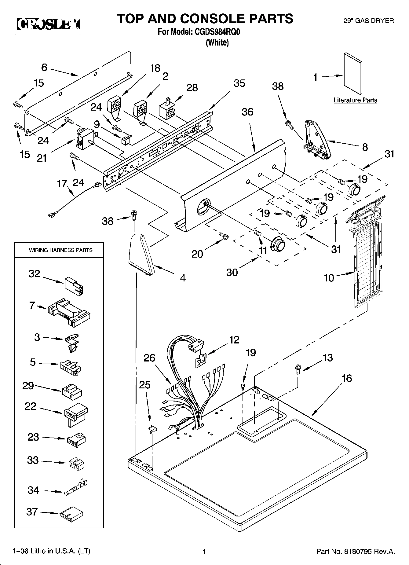 01 - TOP AND CONSOLE PARTS