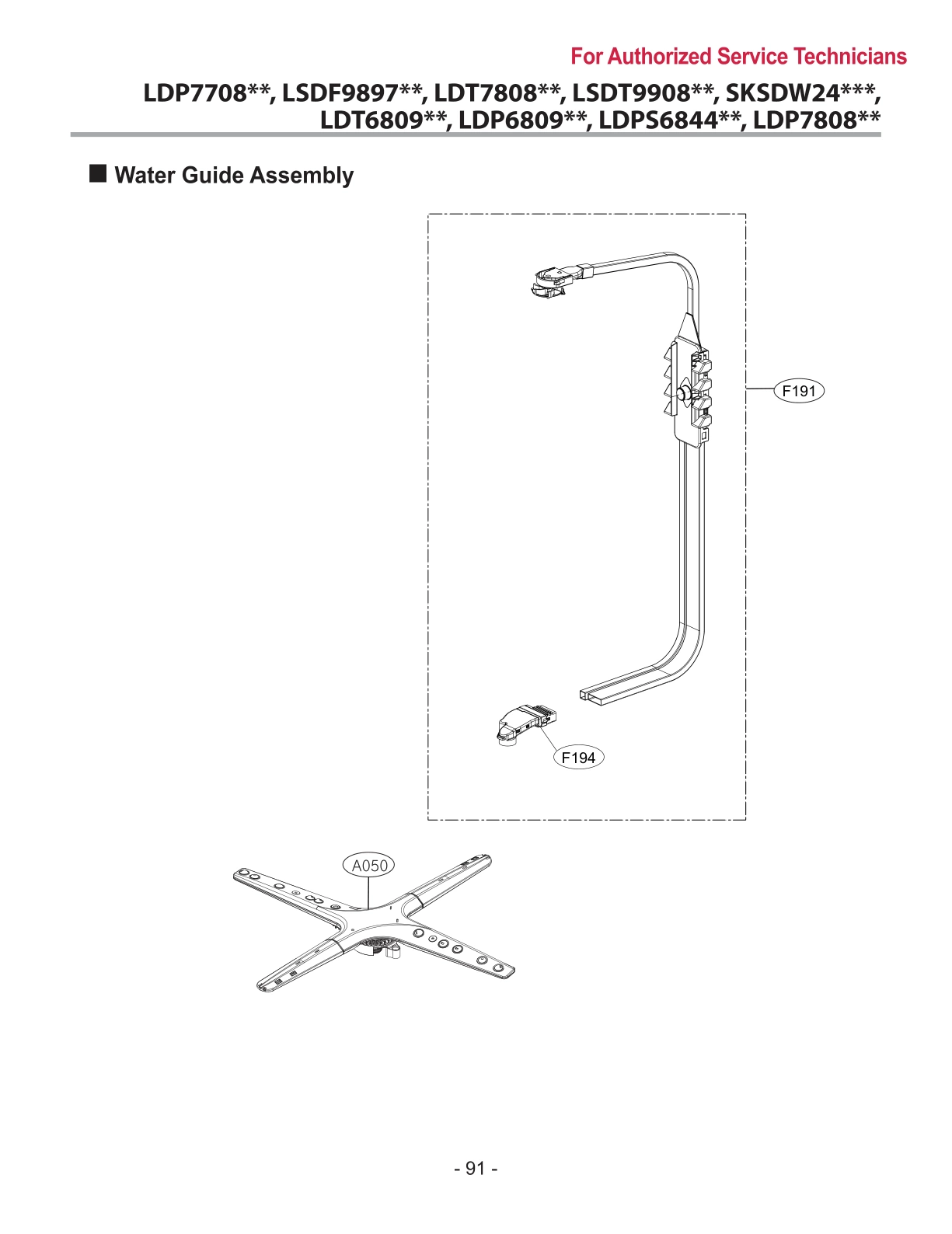 WATER GUIDE ASSEMBLY