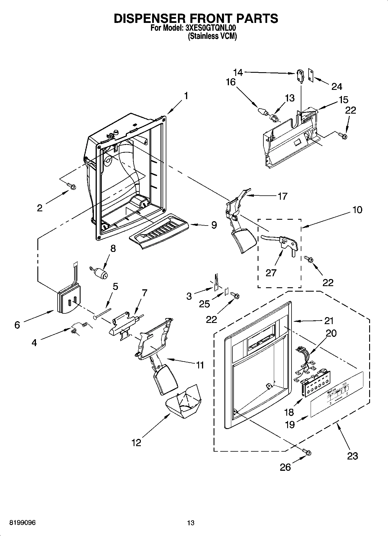 08 - DISPENSER FRONT PARTS