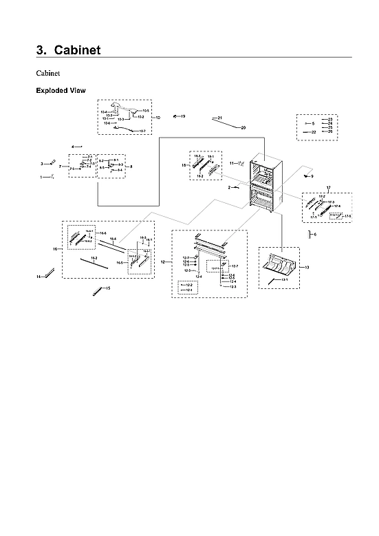 CABINET 1 PARTS