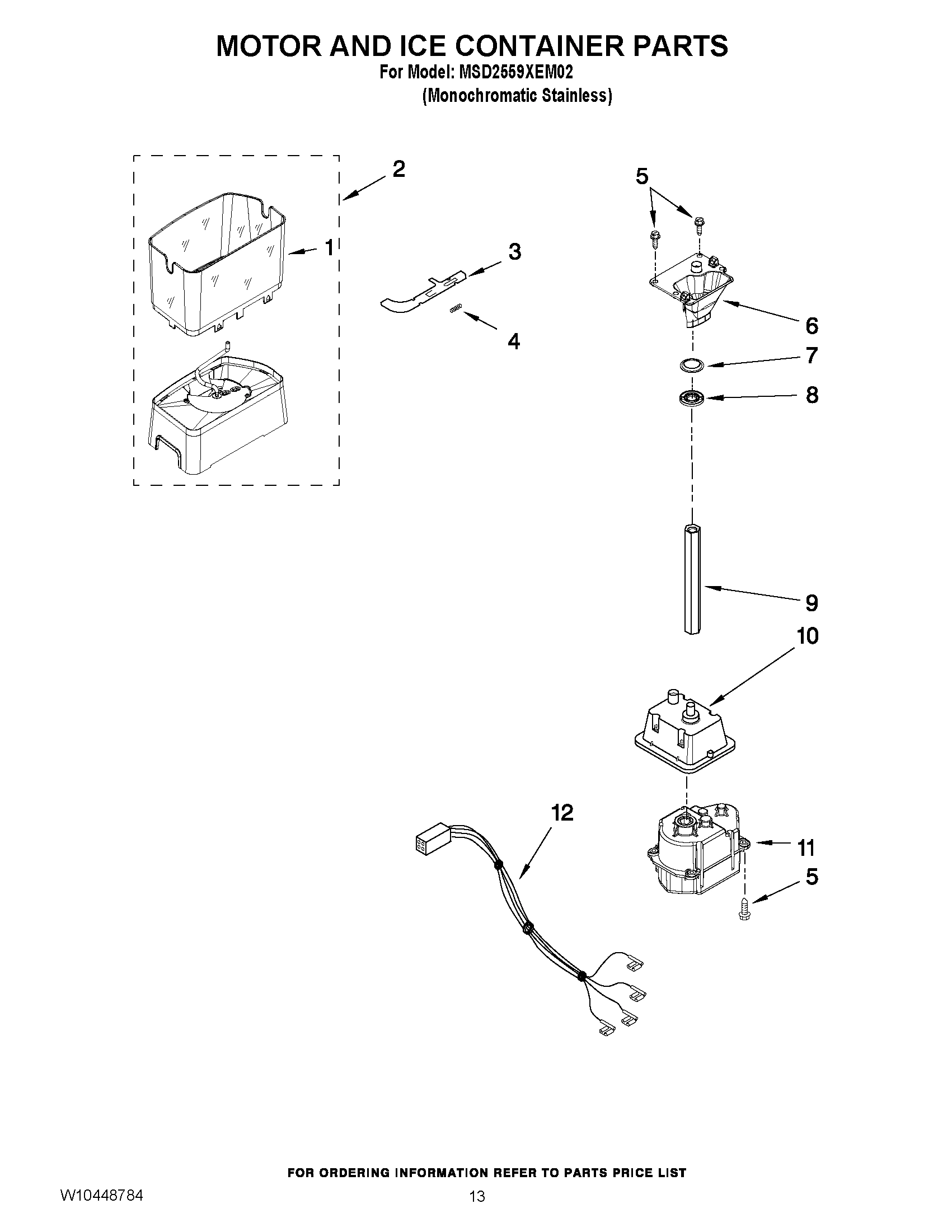 08 - MOTOR AND ICE CONTAINER PARTS