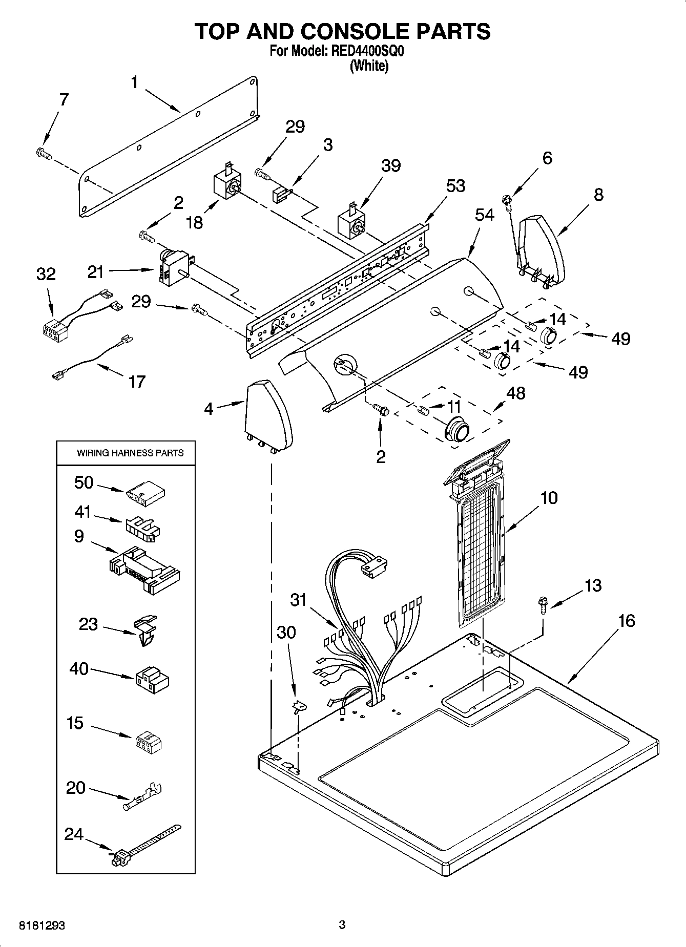 02 - TOP AND CONSOLE PARTS
