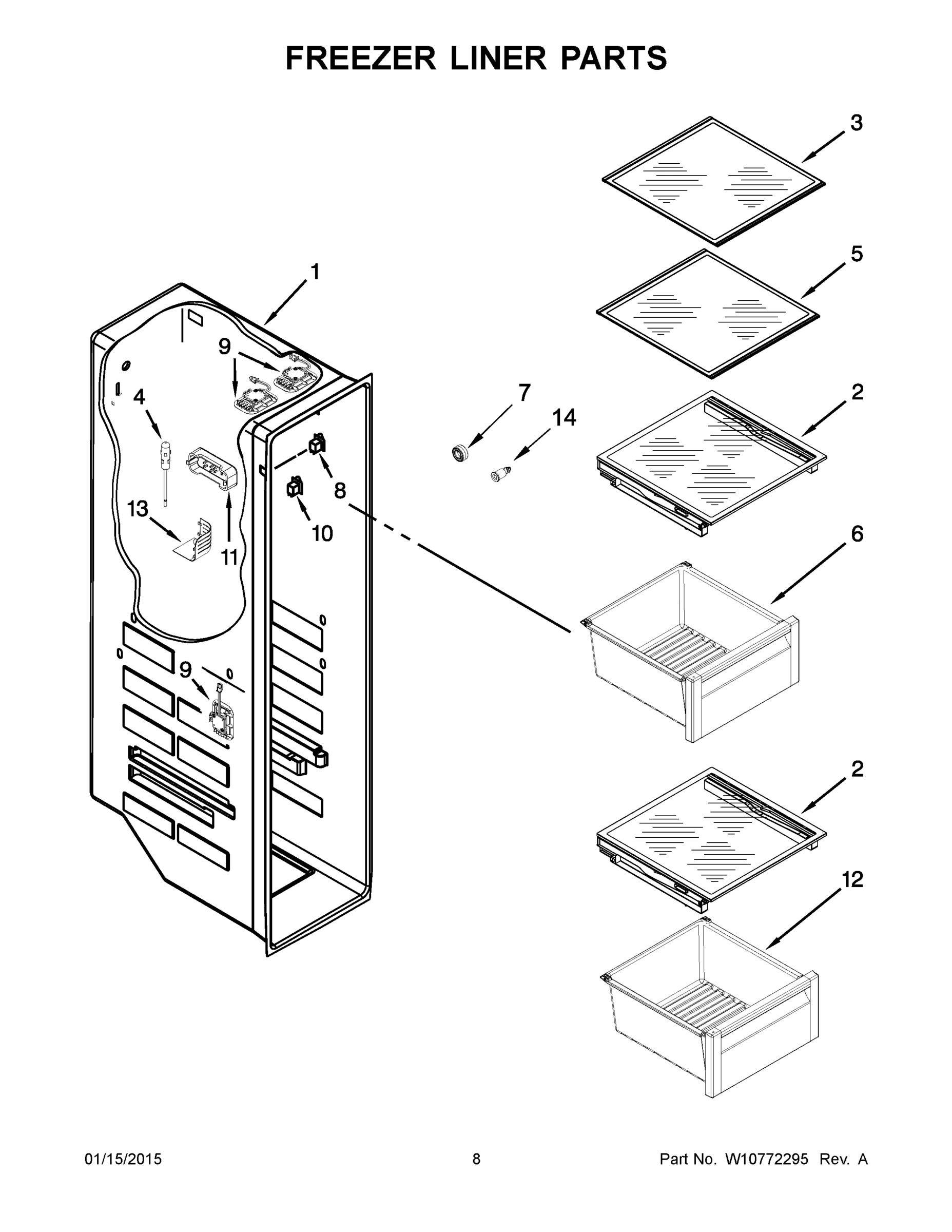05 - FREEZER LINER PARTS
