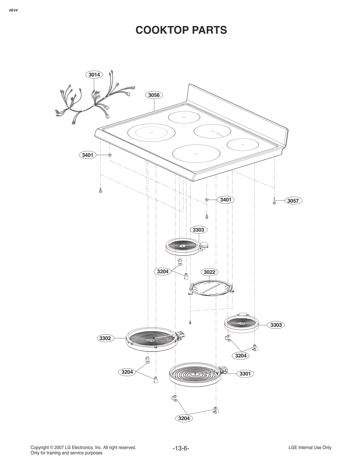 COOKTOP PARTS