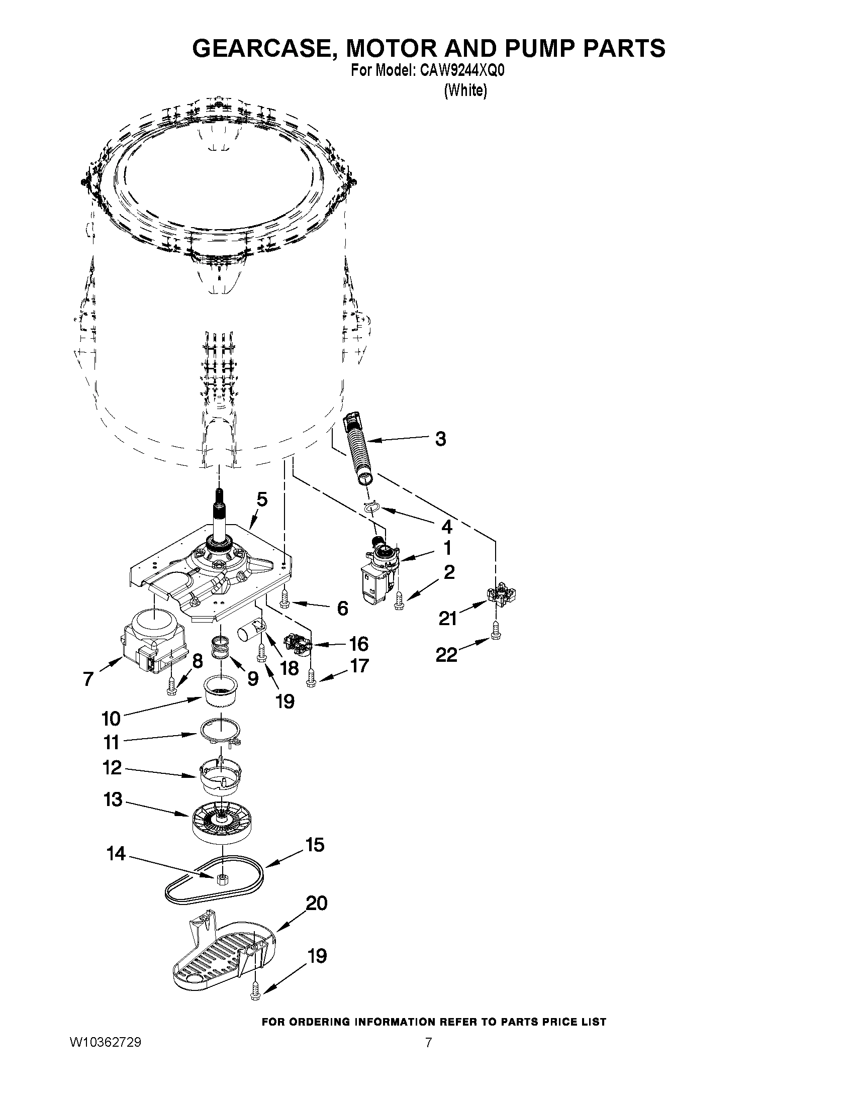 04 - GEARCASE, MOTOR AND PUMP PARTS