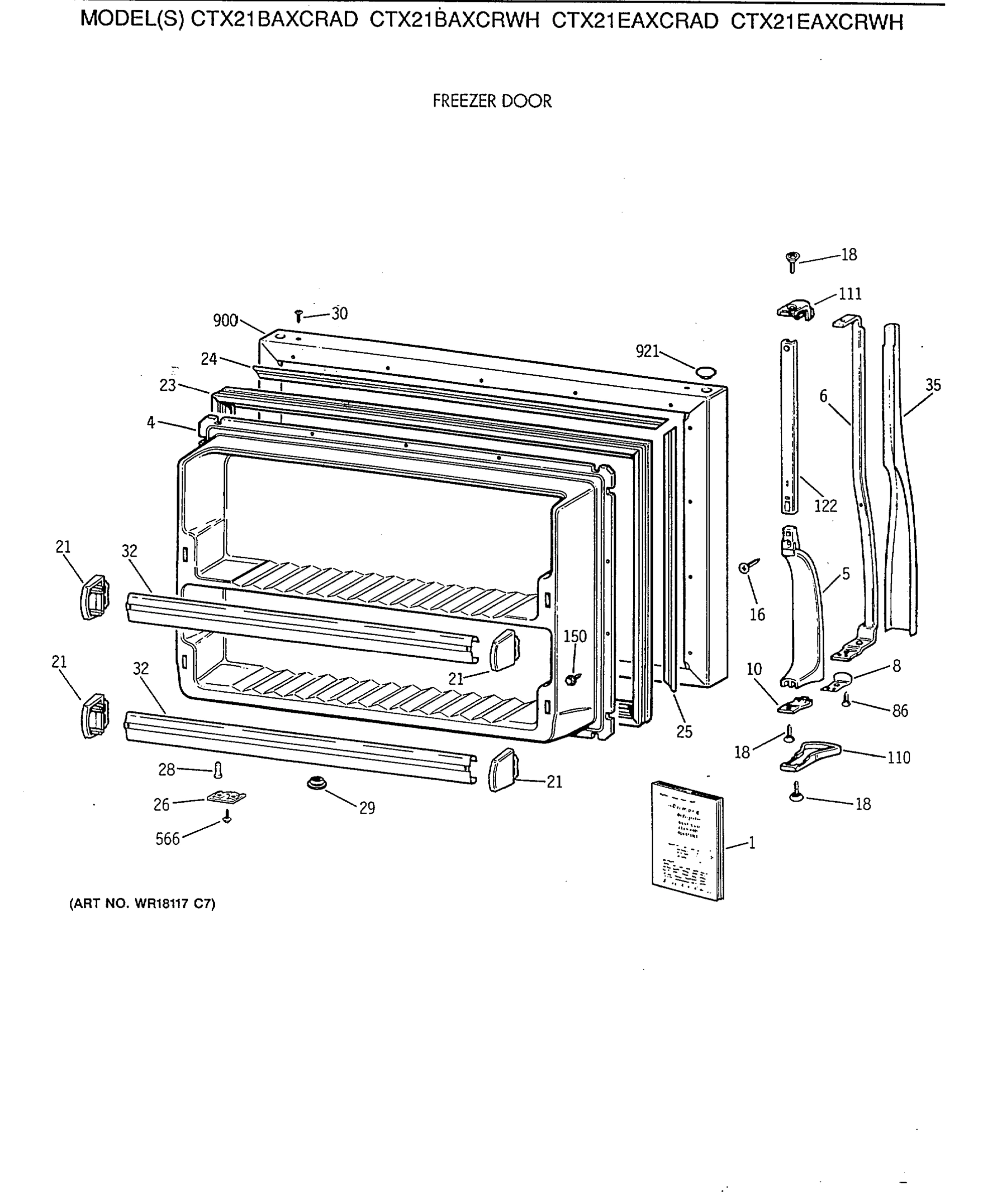 FREEZER DOOR