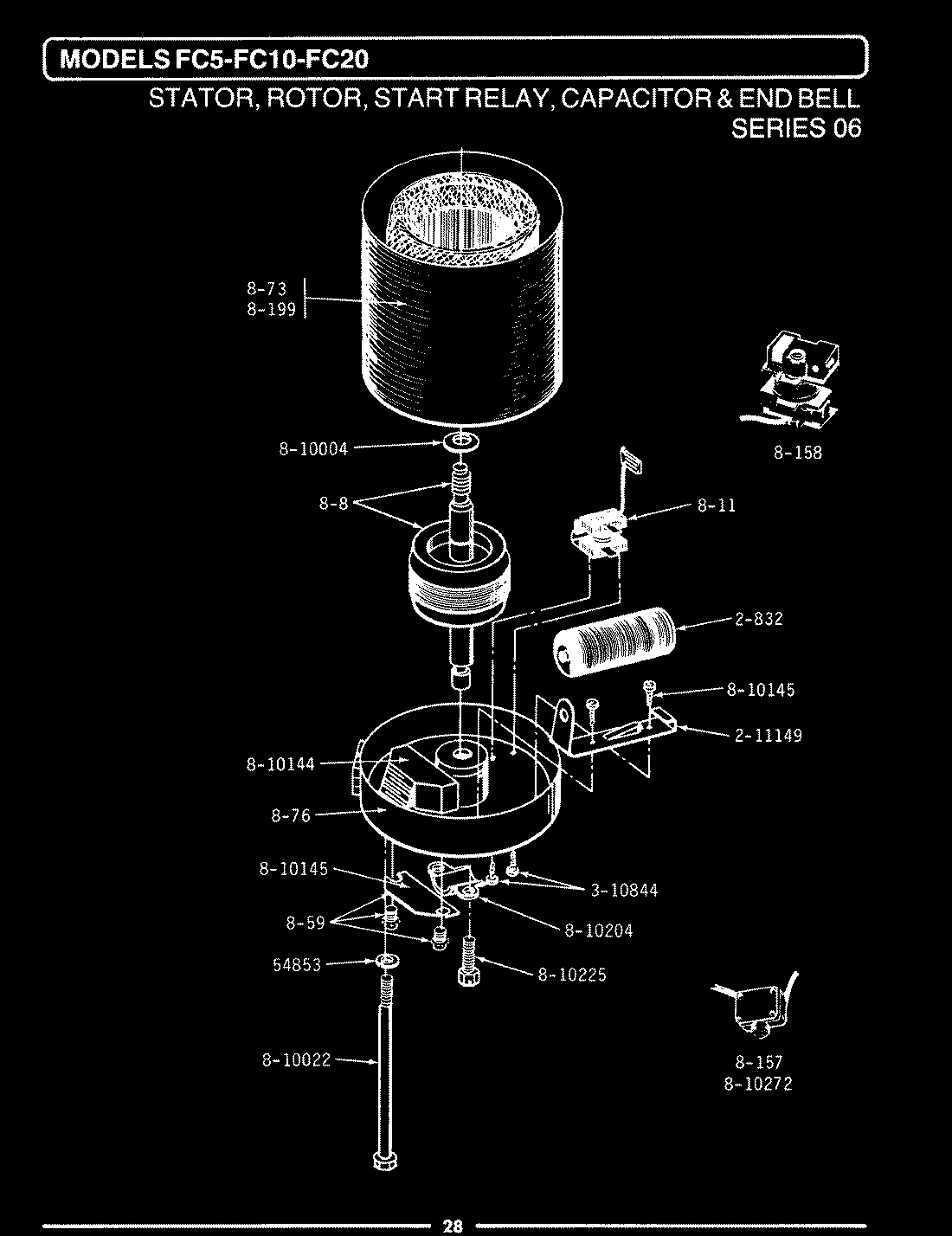 16 - STATR,ROTOR,RELAY,CPTR,BELL (FC5,10,20)