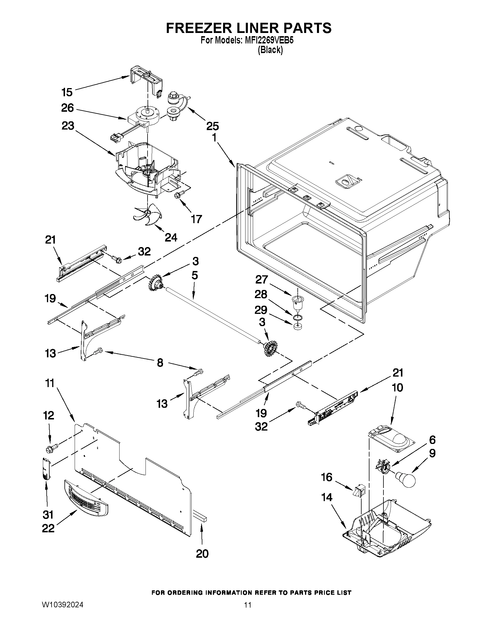06 - FREEZER LINER PARTS