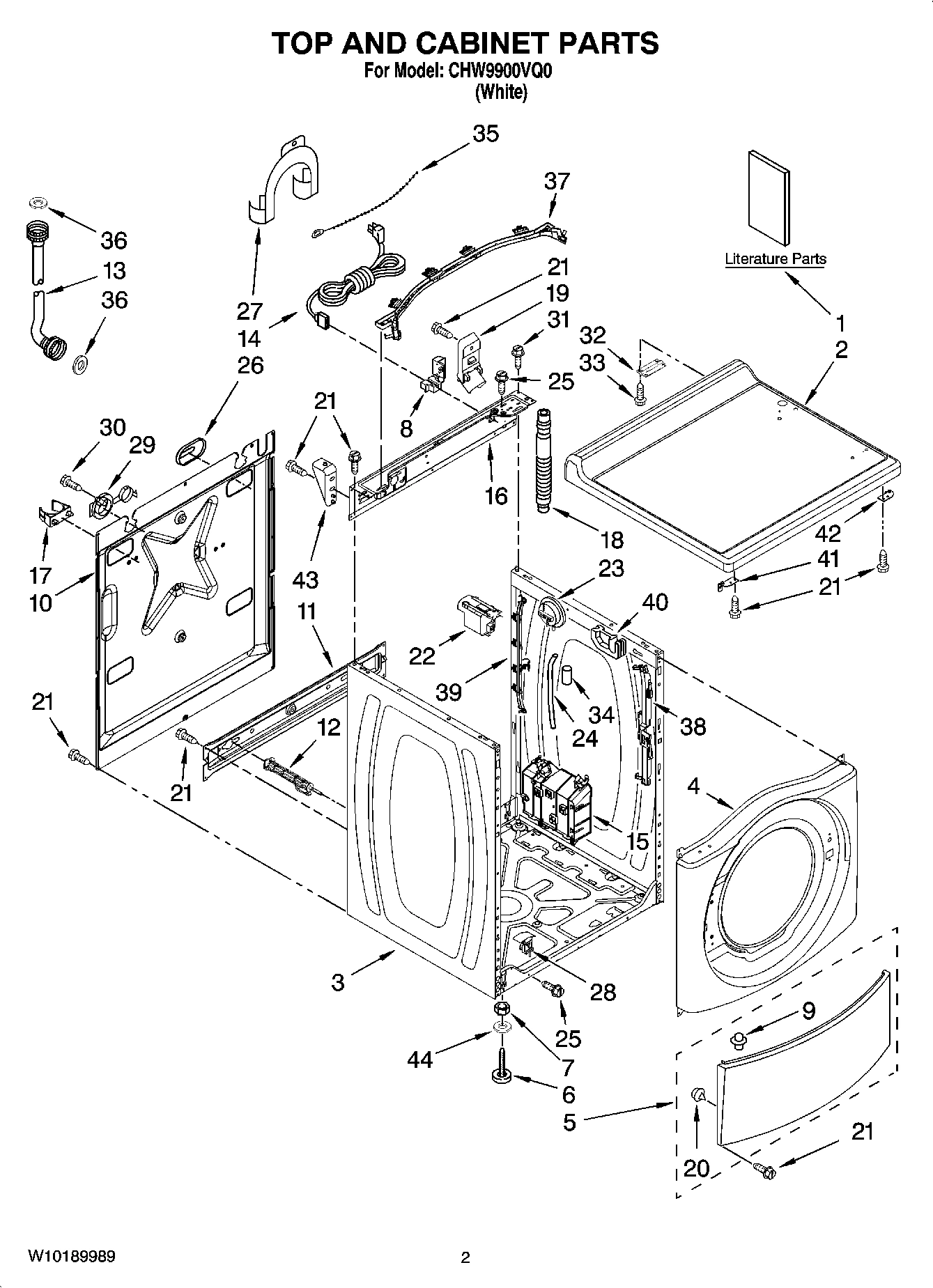 01 - TOP AND CABINET PARTS