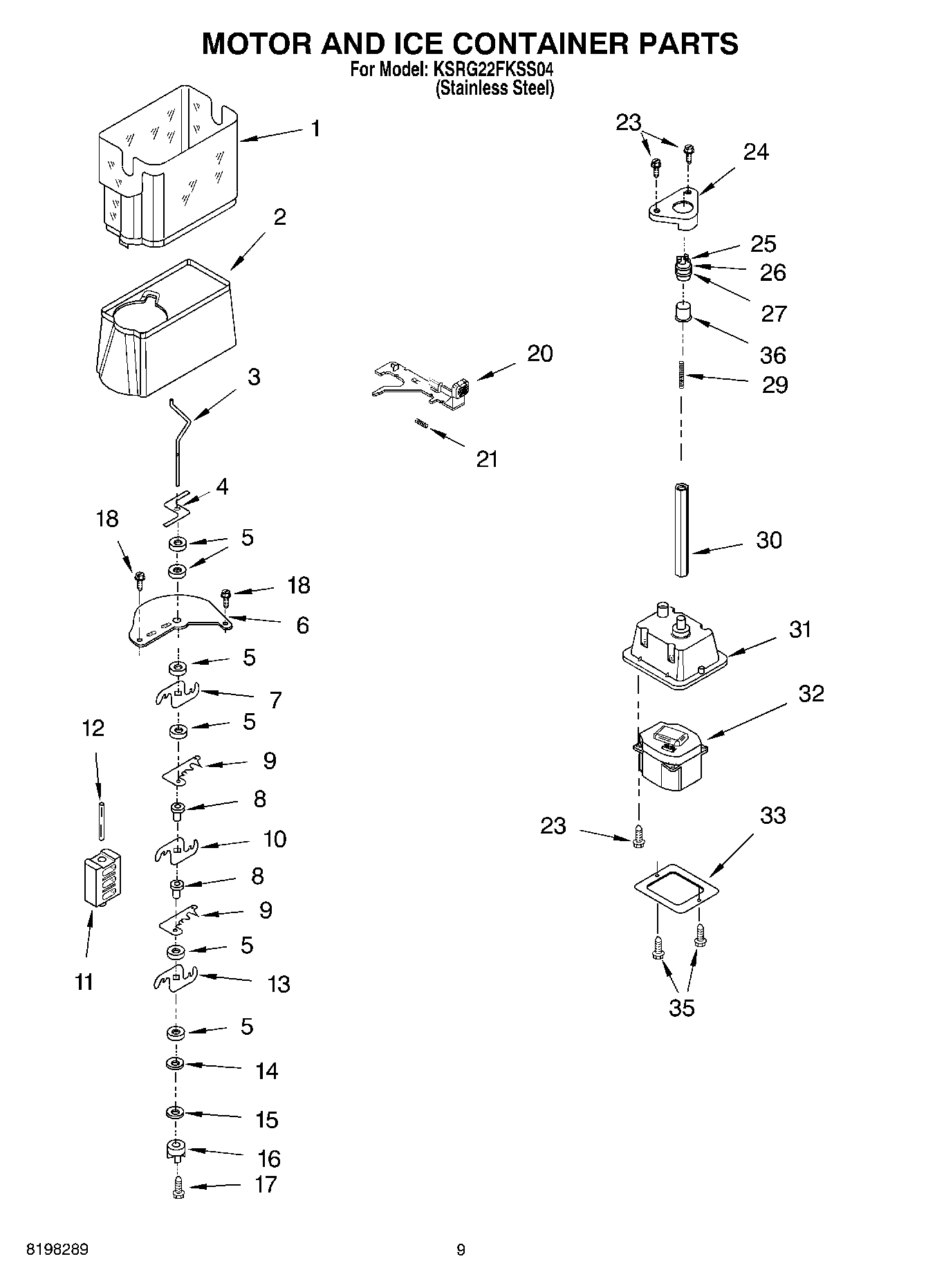 06 - MOTOR AND ICE CONTAINER